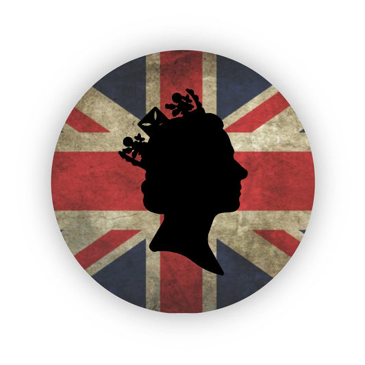 Queen Elizabeth II Jubilee 40mm round self-adhesive paper labels