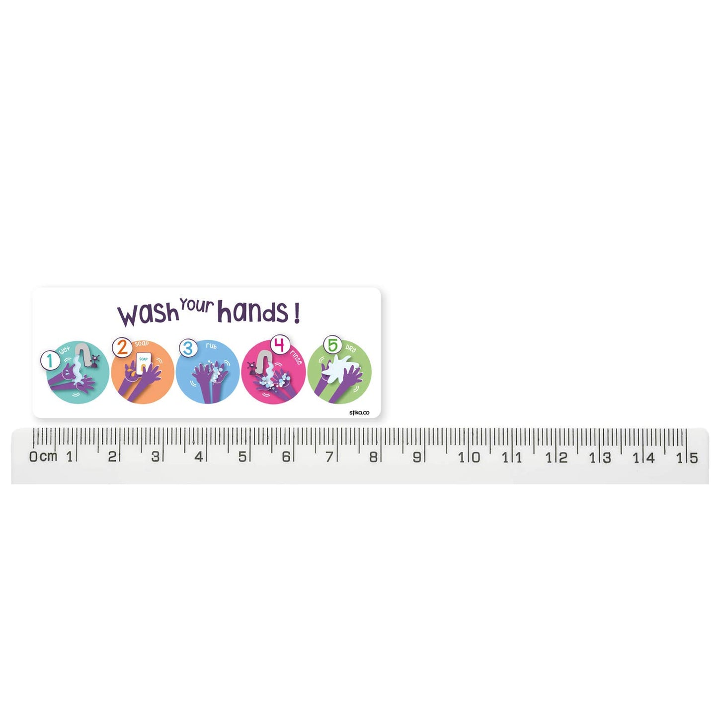 Set of 2 Children's Hand-Washing Technique Stickers - product detail