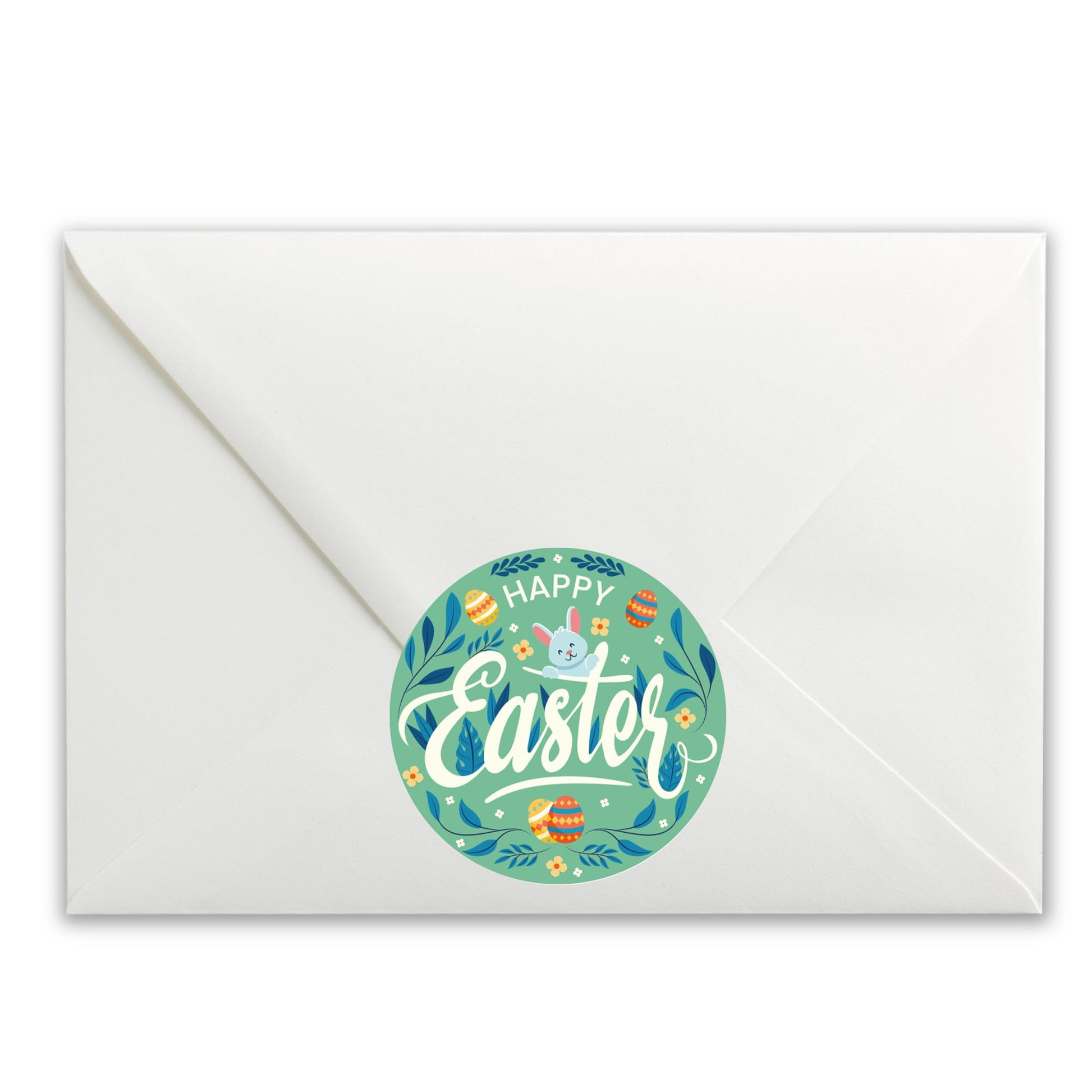 Happy Easter Green paper stickers supplied on A5 sheets of 12 - view 4