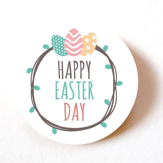 Easter 40mm round self-adhesive paper labels