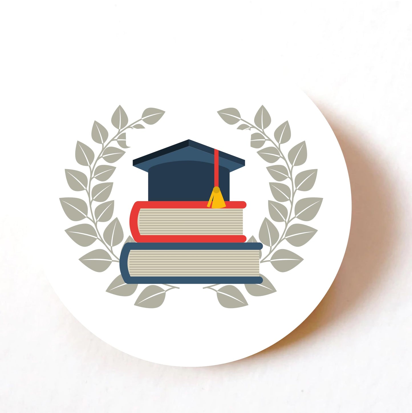 Graduation Hat 40mm round self-adhesive paper labels