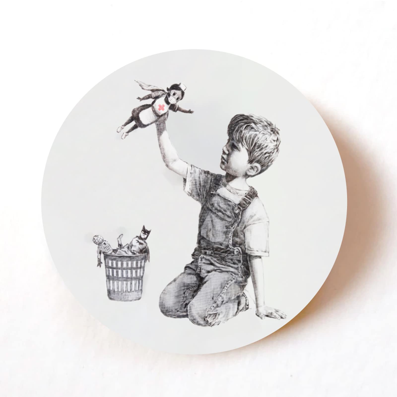 Superhero Nurse Tribute 40mm round self-adhesive paper labels