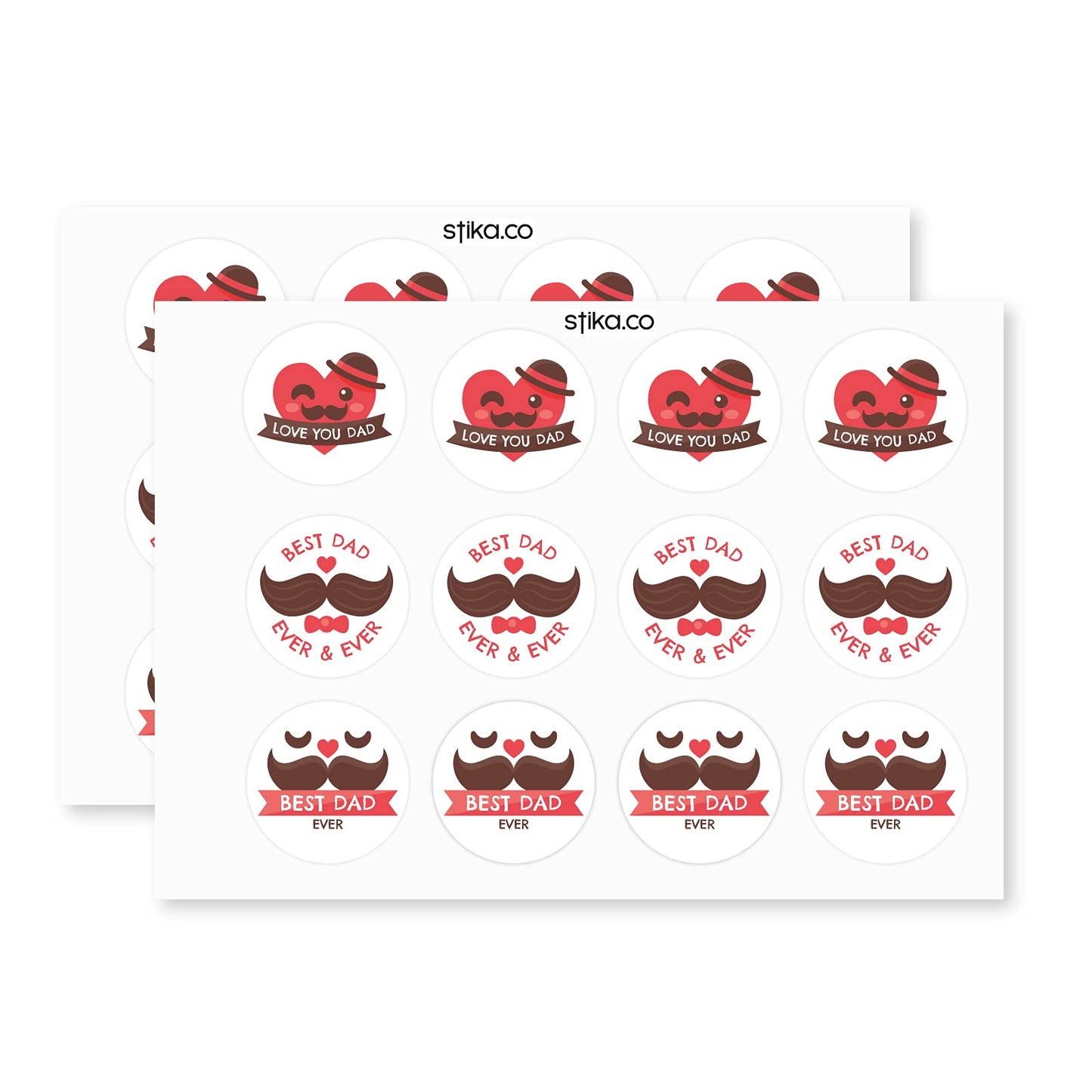 Father’s Day paper stickers supplied on A5 sheets of 12 - view 3