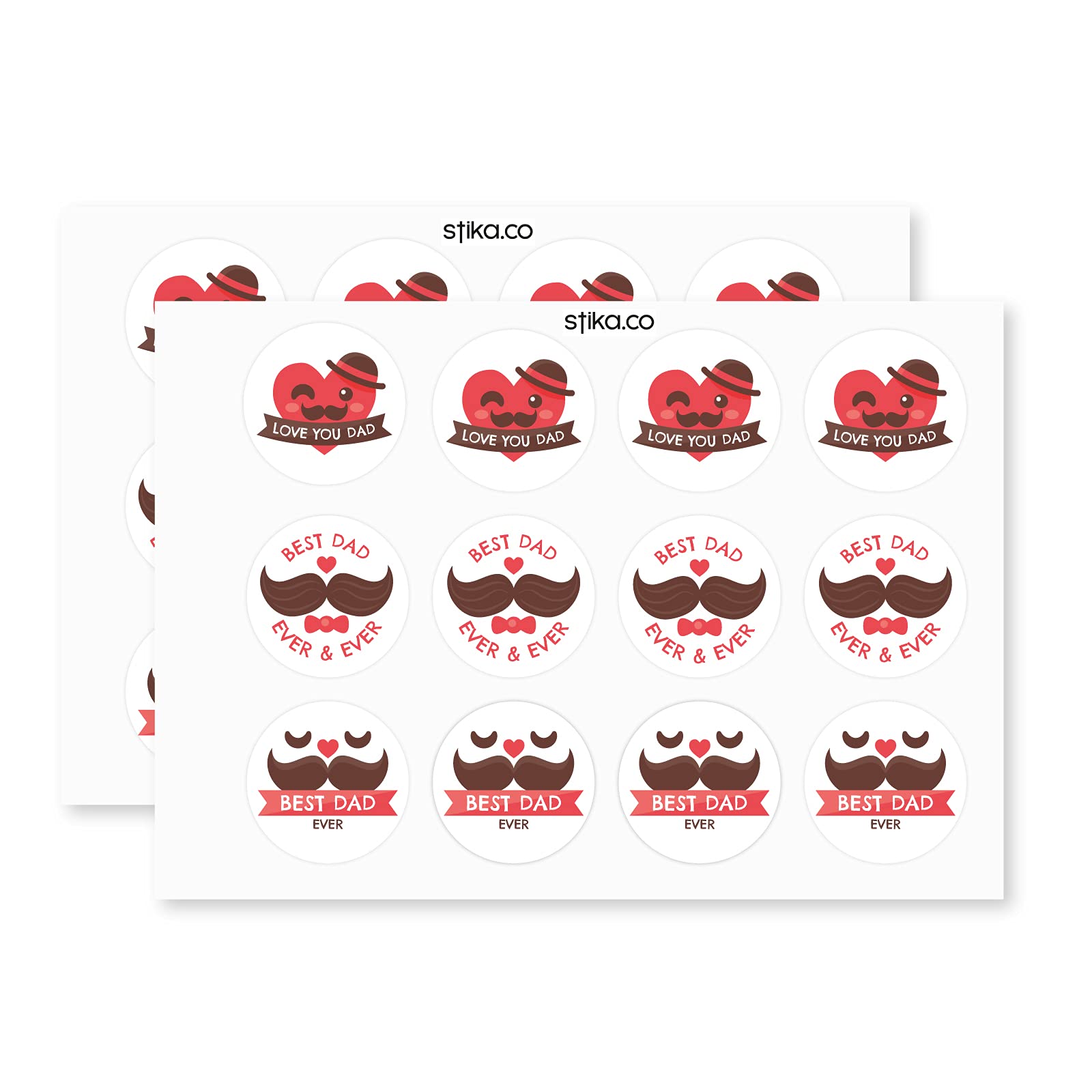 Father’s Day paper stickers supplied on A5 sheets of 12 - view 3
