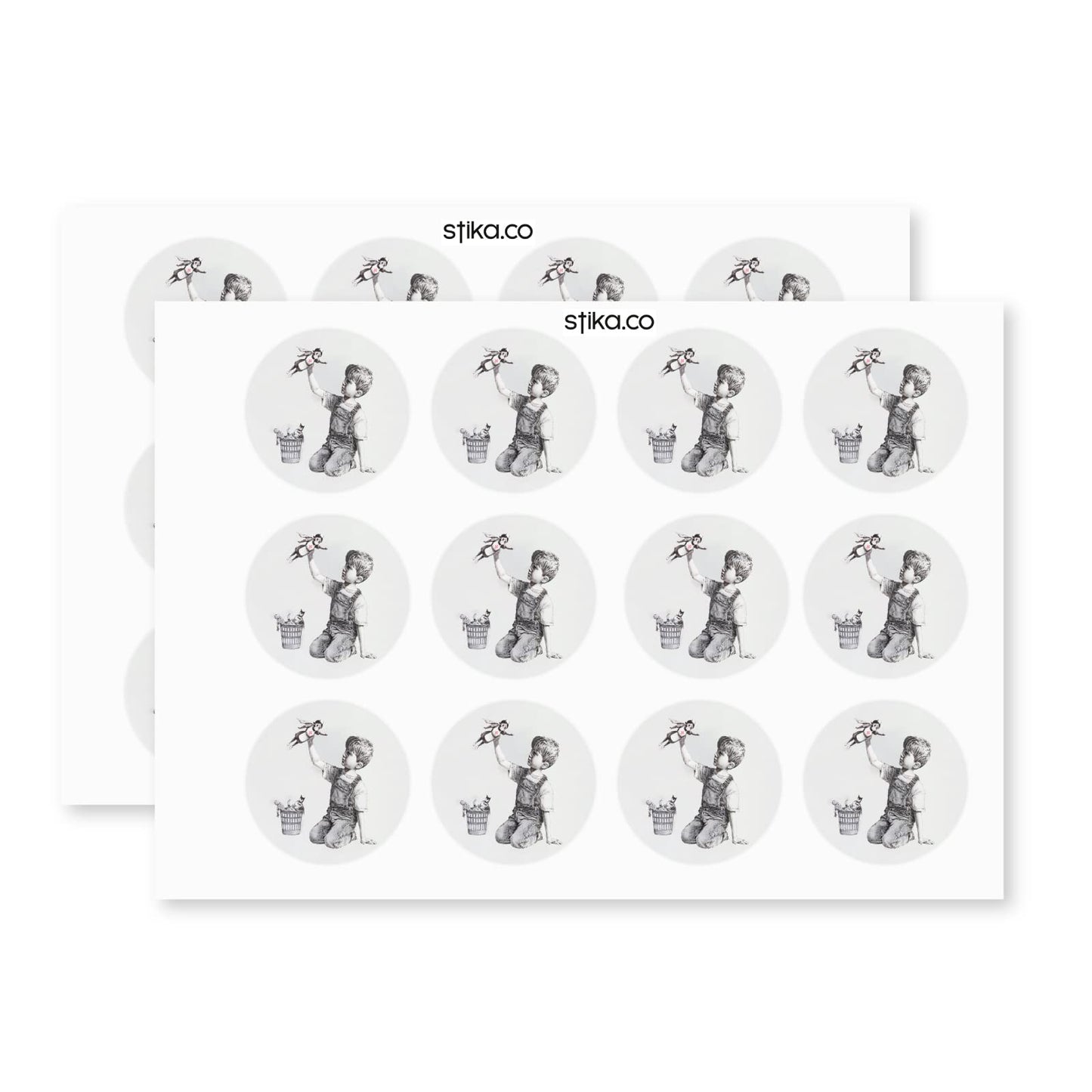 Superhero Nurse Tribute paper stickers supplied on A5 sheets of 12 - view 3
