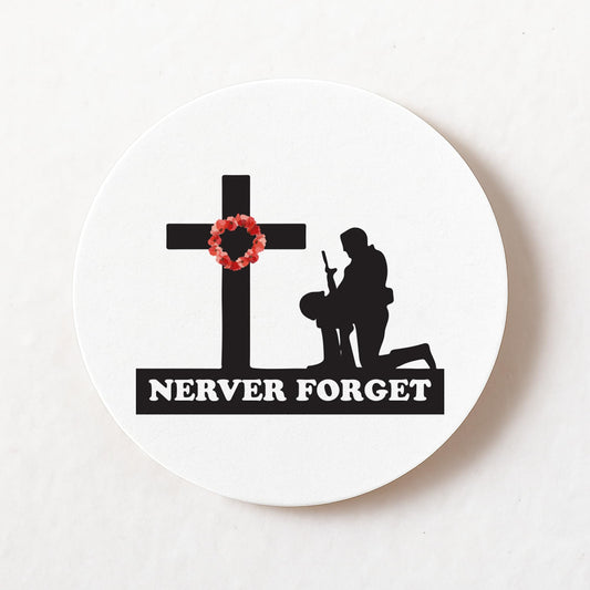Soldier Never Forget 40mm round self-adhesive paper labels