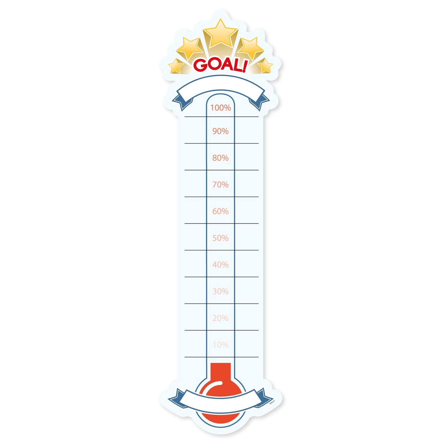 Light Blue Fundraising Thermometer Wall Sticker - Default Title