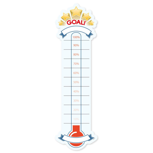 Light Blue Fundraising Thermometer Wall Sticker - Default Title
