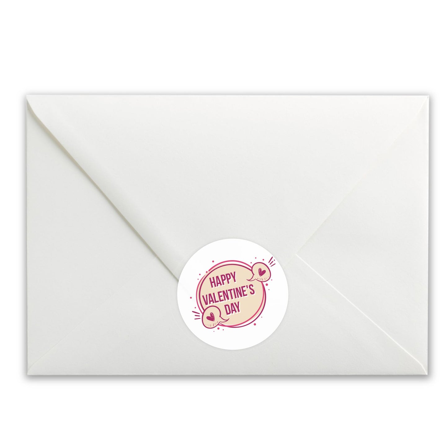 Happy Valentine's Day paper stickers supplied on A5 sheets of 12 - view 3