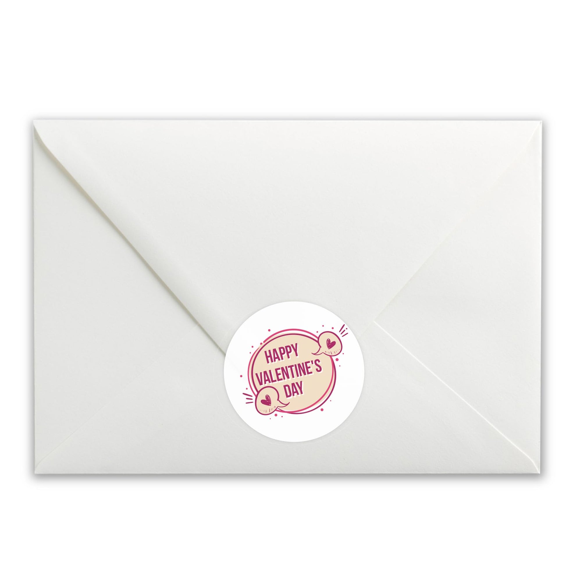 Happy Valentine's Day paper stickers supplied on A5 sheets of 12 - view 3