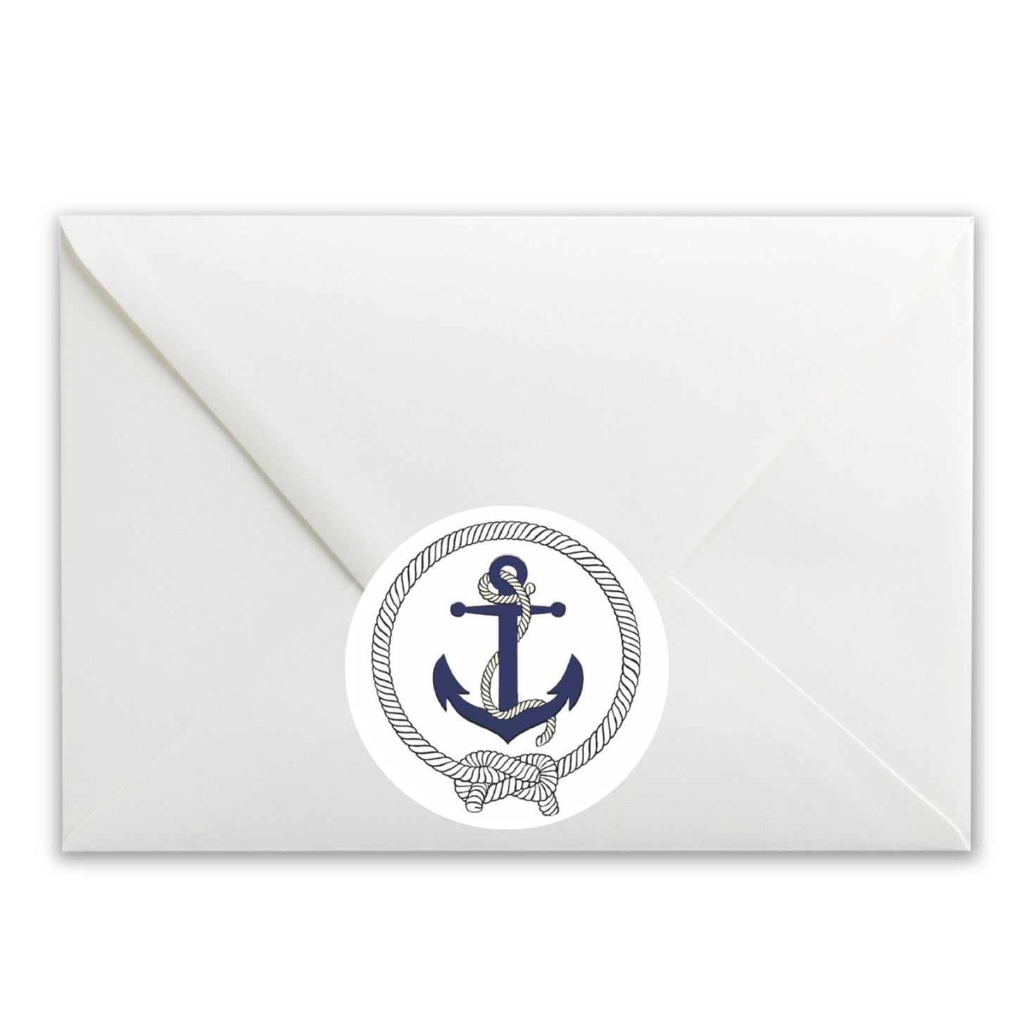 Navy Blue Rope and Anchor paper stickers supplied on A5 sheets of 12 - view 4