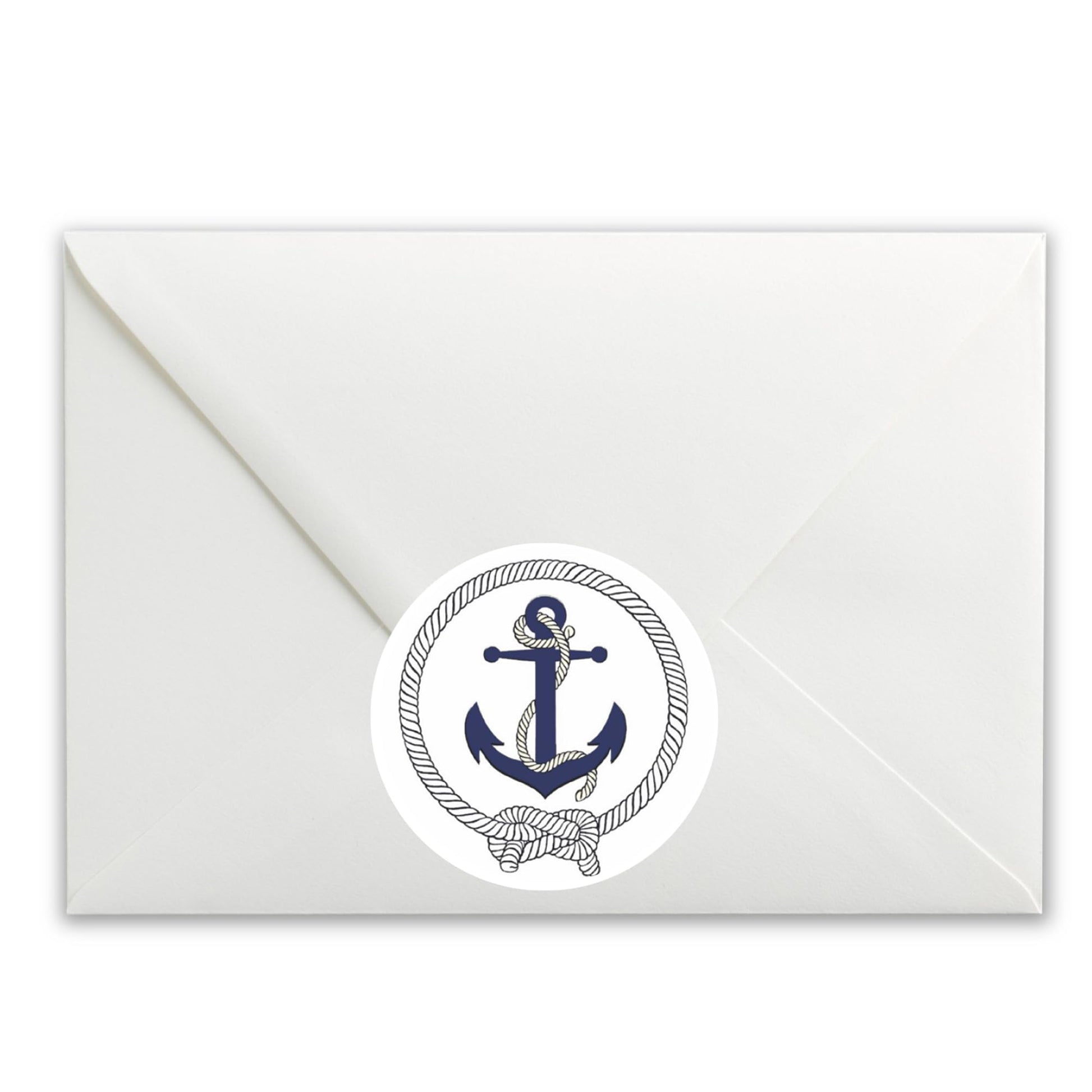 Navy Blue Rope and Anchor paper stickers supplied on A5 sheets of 12 - view 4