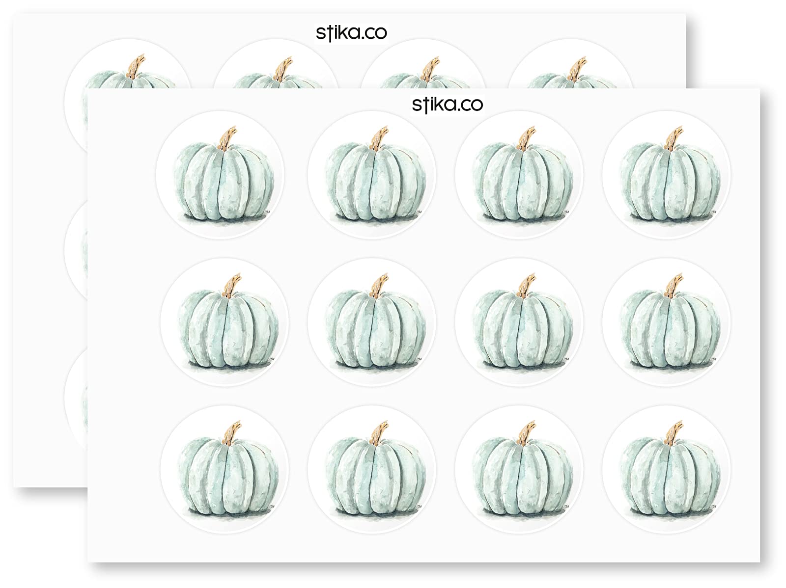 Blue Pumpkin Gourd paper stickers supplied on A5 sheets of 12 - view 4
