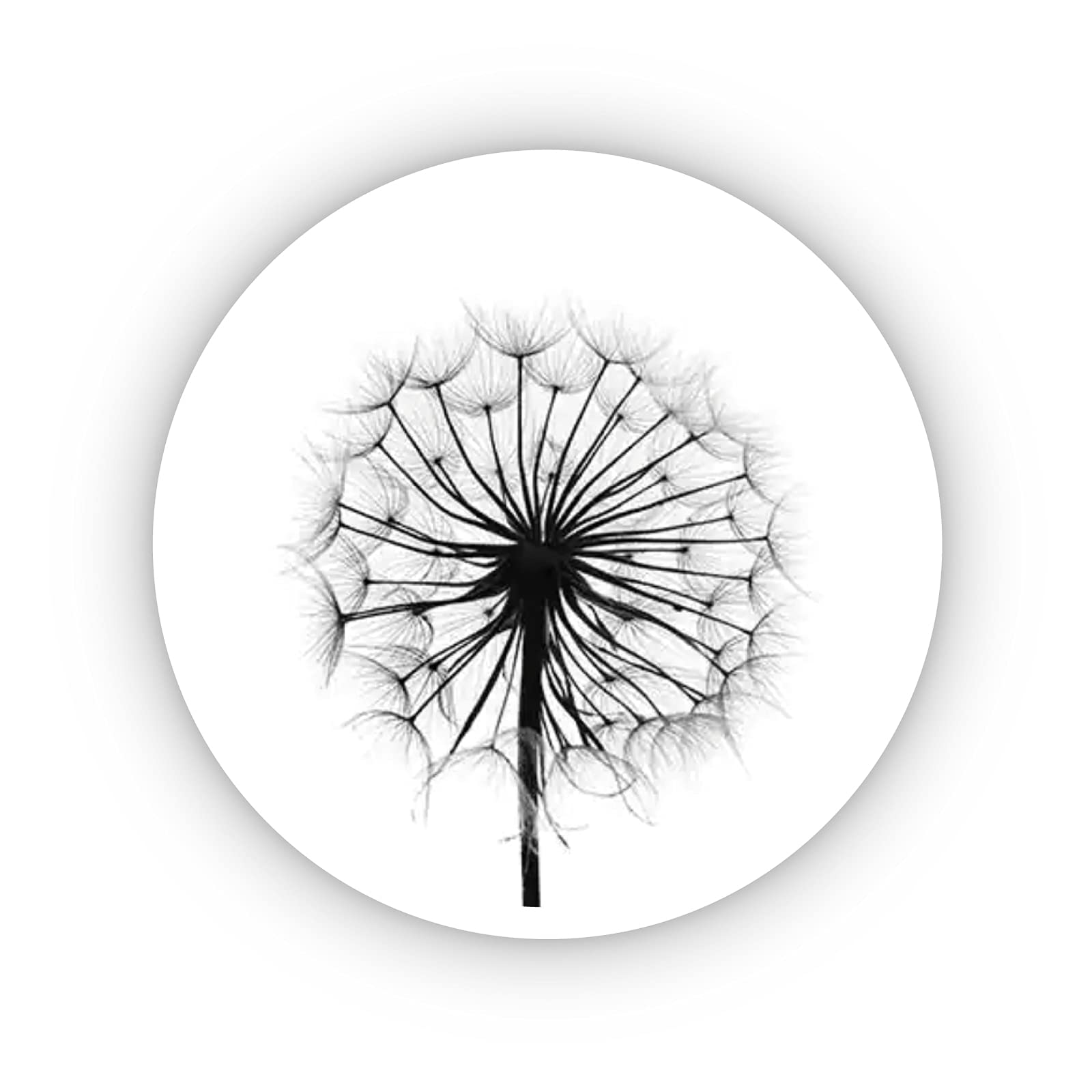 Sketched Dandelion 40mm round self-adhesive paper labels
