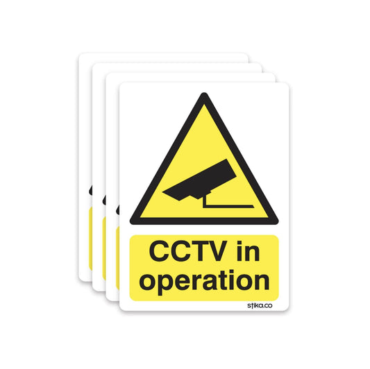 CCTV in Operation Stickers – 50 × 70 mm, Pack of 4 - product detail 7