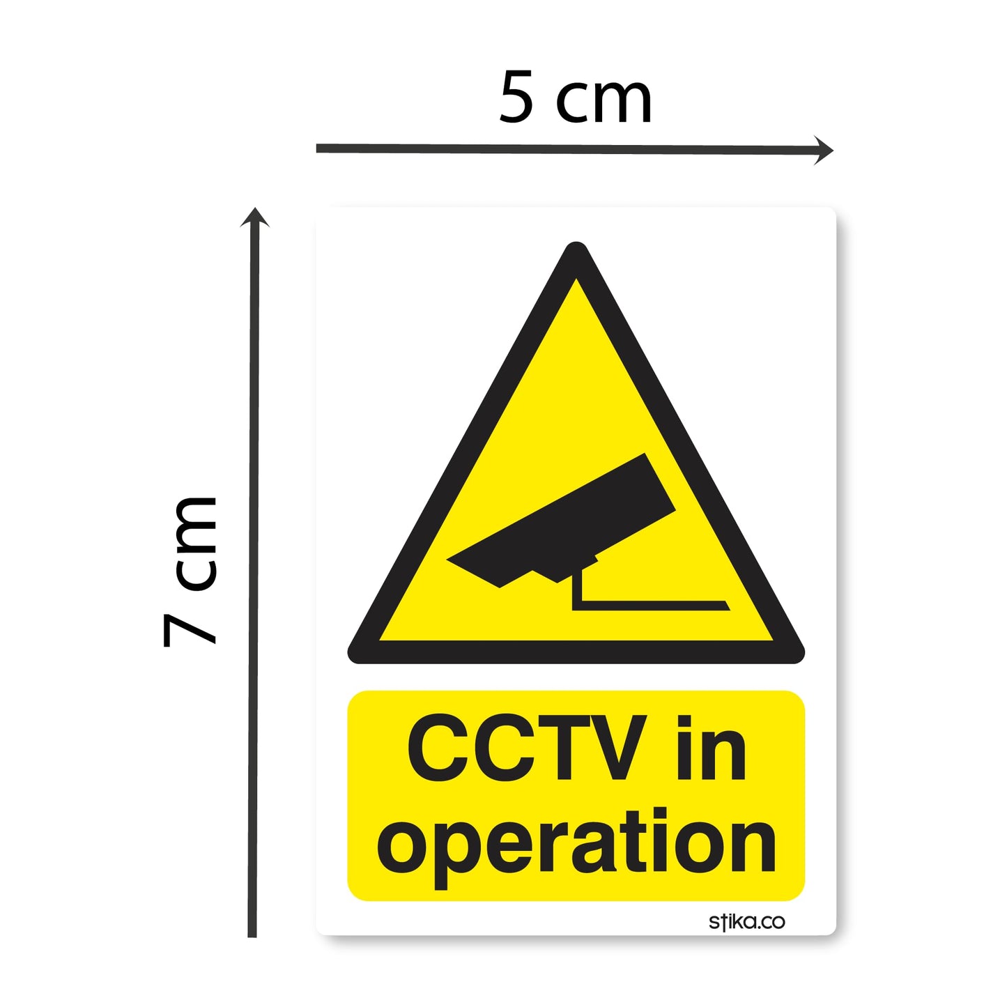 CCTV in Operation Stickers – 50 × 70 mm, Pack of 4 - product detail 2