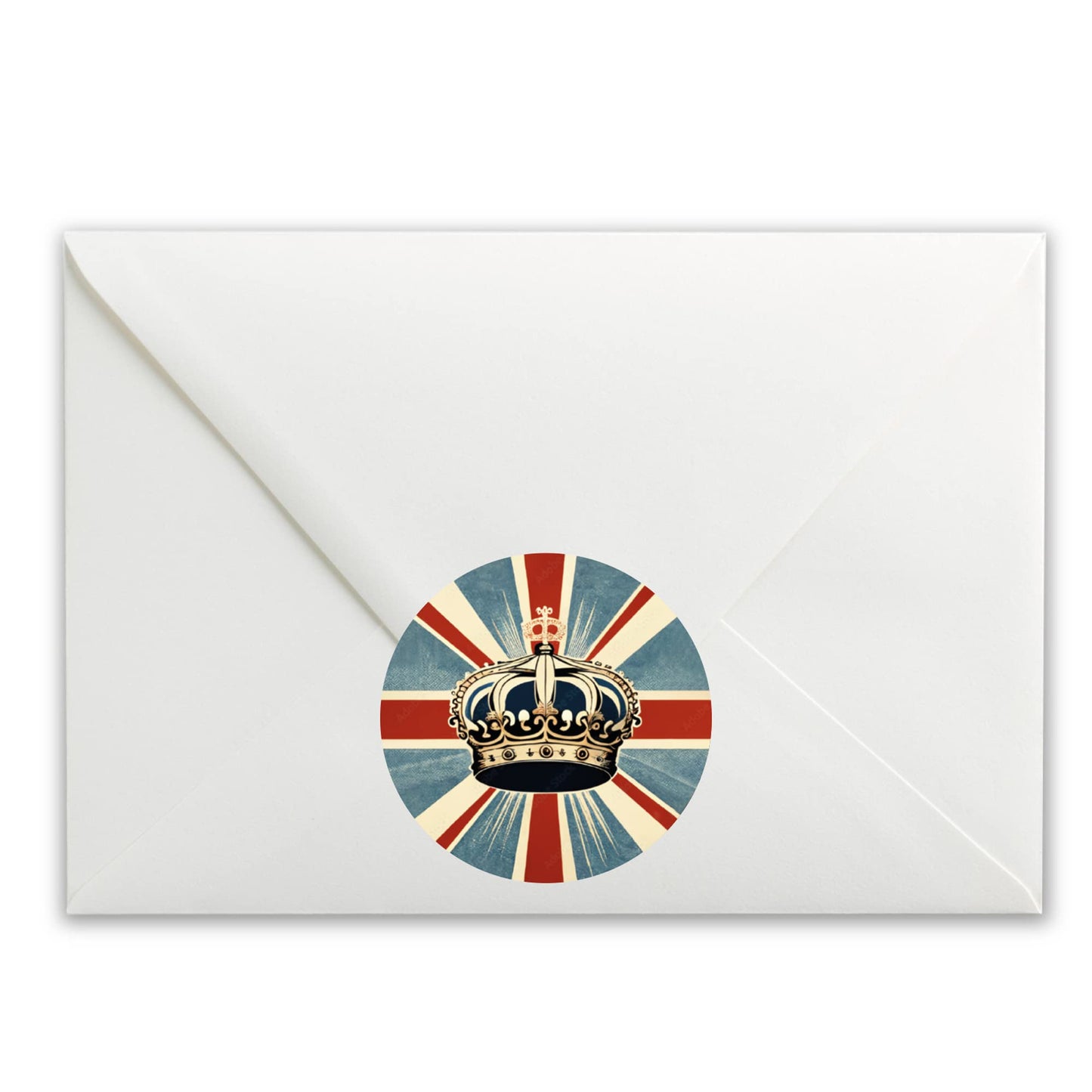 Crown and UK Flag paper stickers supplied on A5 sheets of 12 - view 4