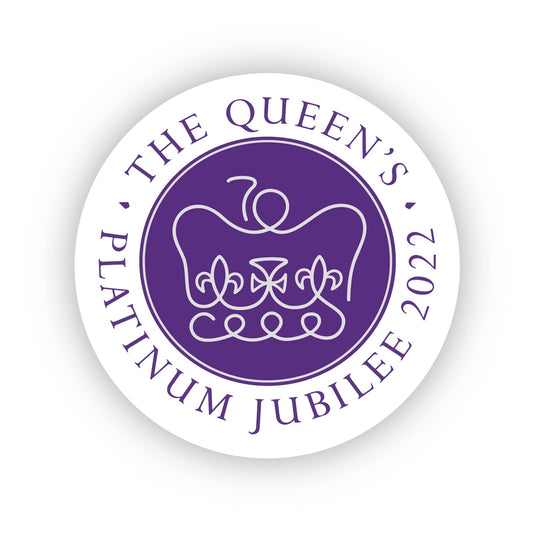 Platinum Jubilee Commemorative 40mm round self-adhesive paper labels