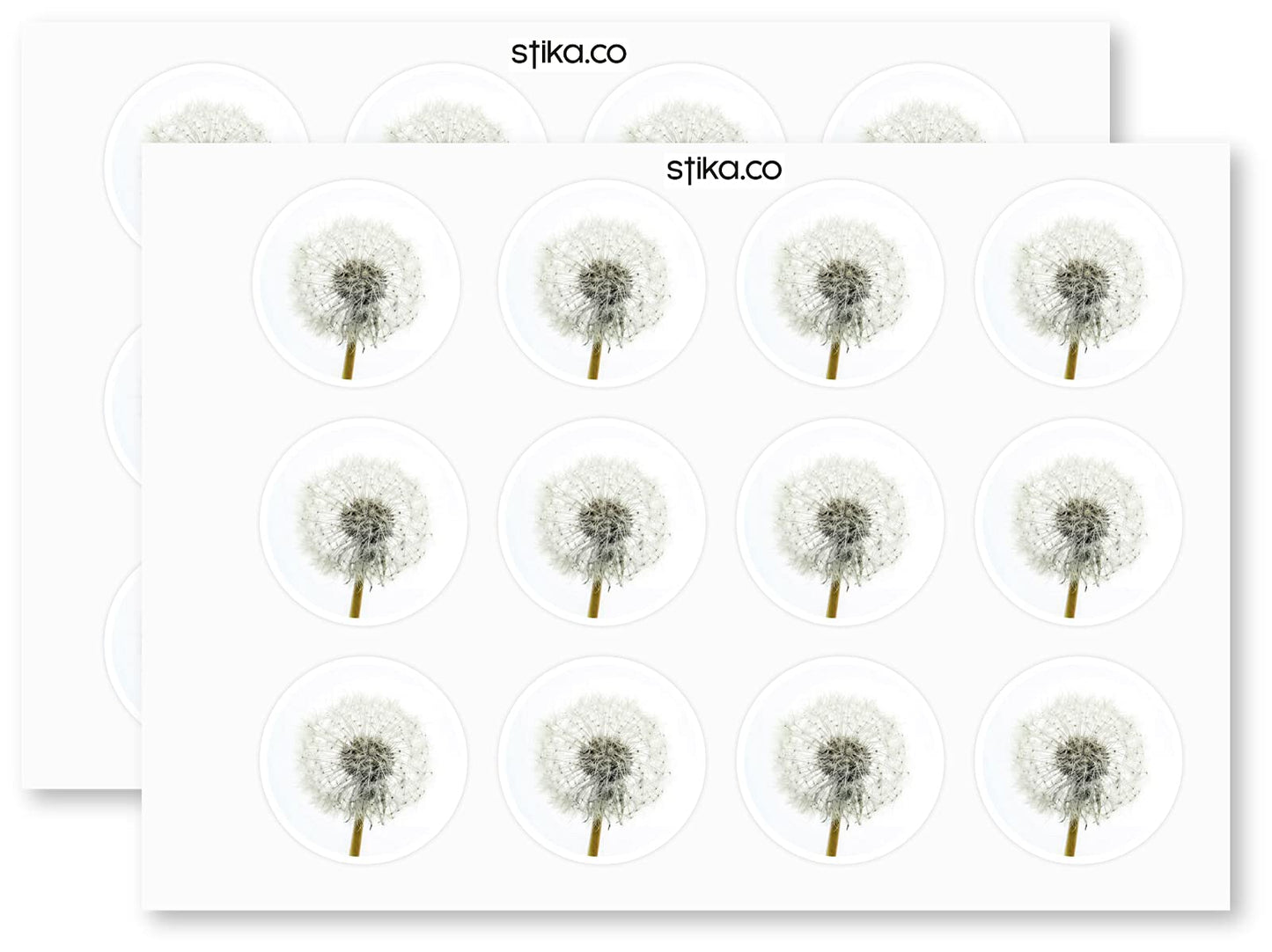 Dandelion paper stickers supplied on A5 sheets of 12 - view 3