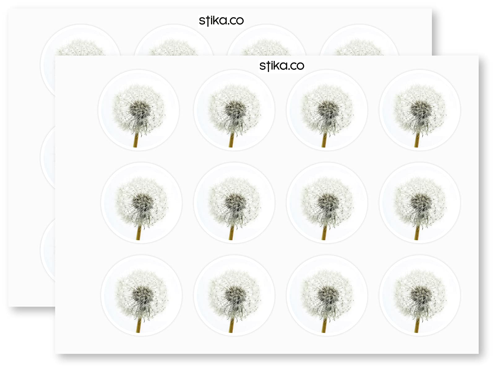 Dandelion paper stickers supplied on A5 sheets of 12 - view 3