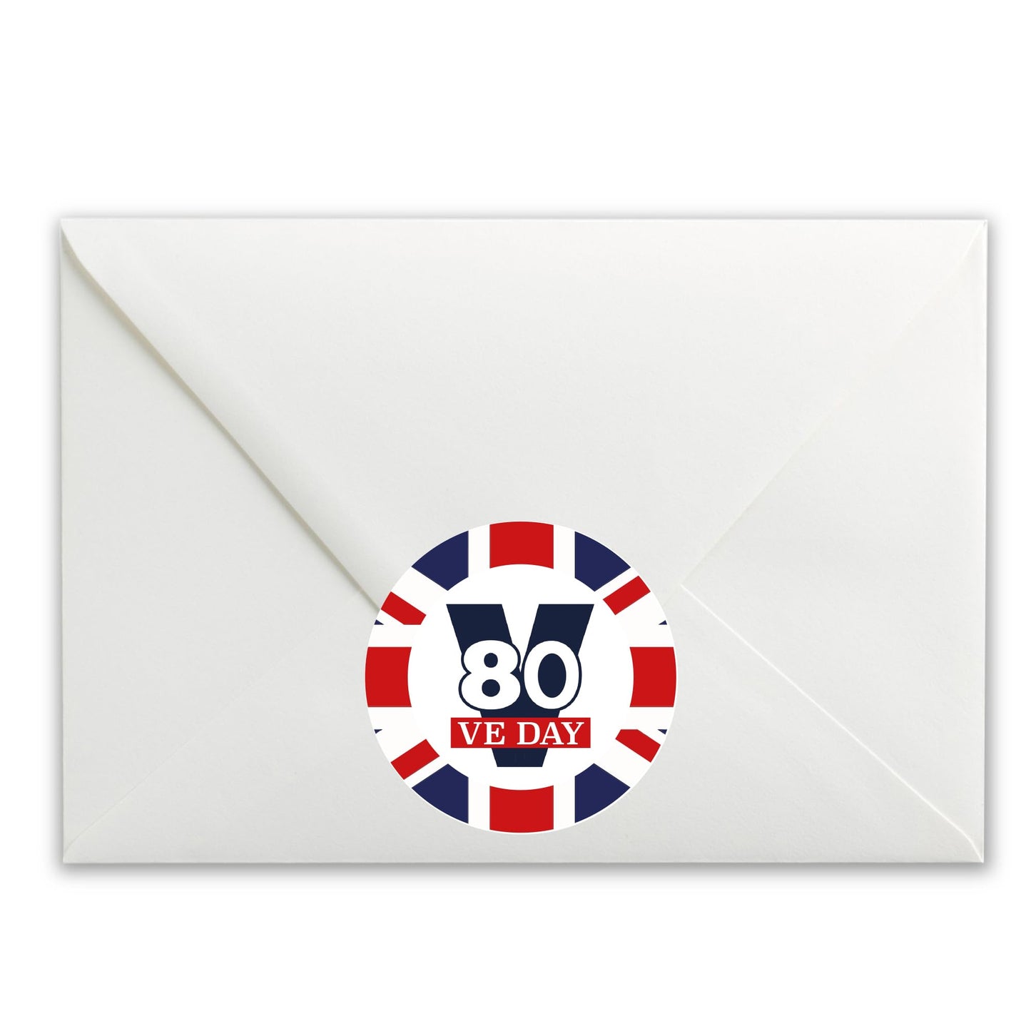 Union Jack VE Day 80th Anniversary paper stickers supplied on A5 sheets of 12 - view 4