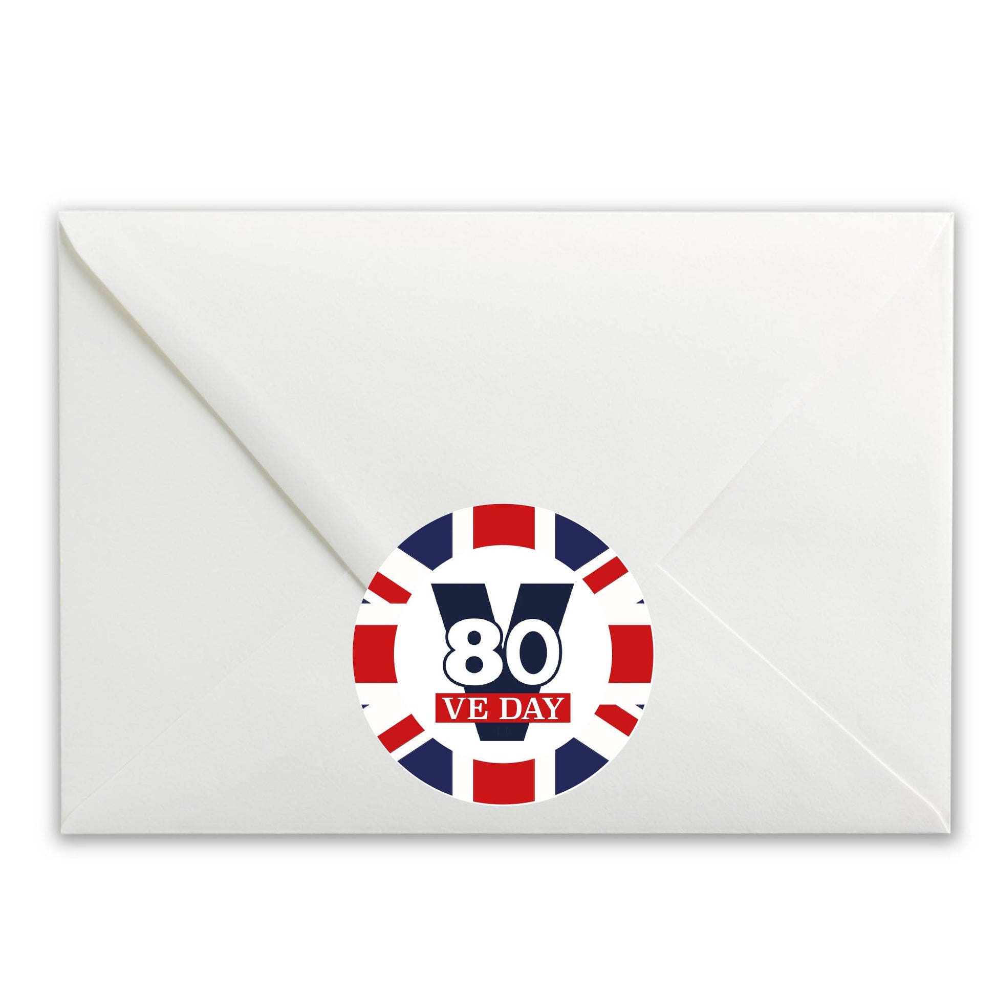 Union Jack VE Day 80th Anniversary paper stickers supplied on A5 sheets of 12 - view 4