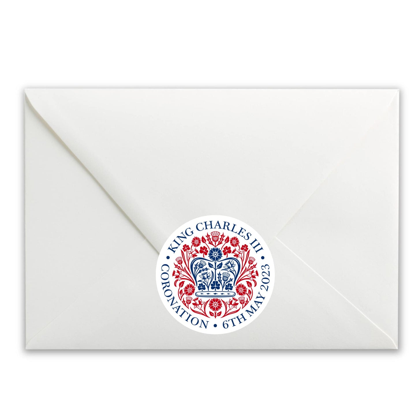 King Coronation Emblem paper stickers supplied on A5 sheets of 12 - view 4