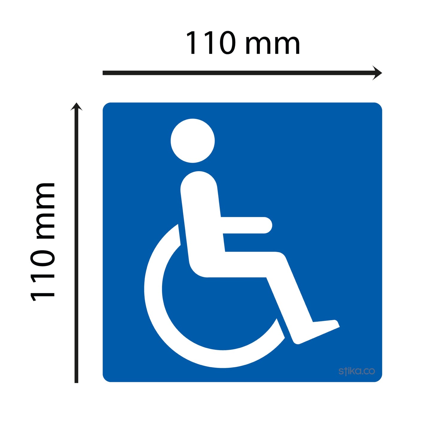 Blue Badge Disabled Logo Car Sticker - 110mm - product detail