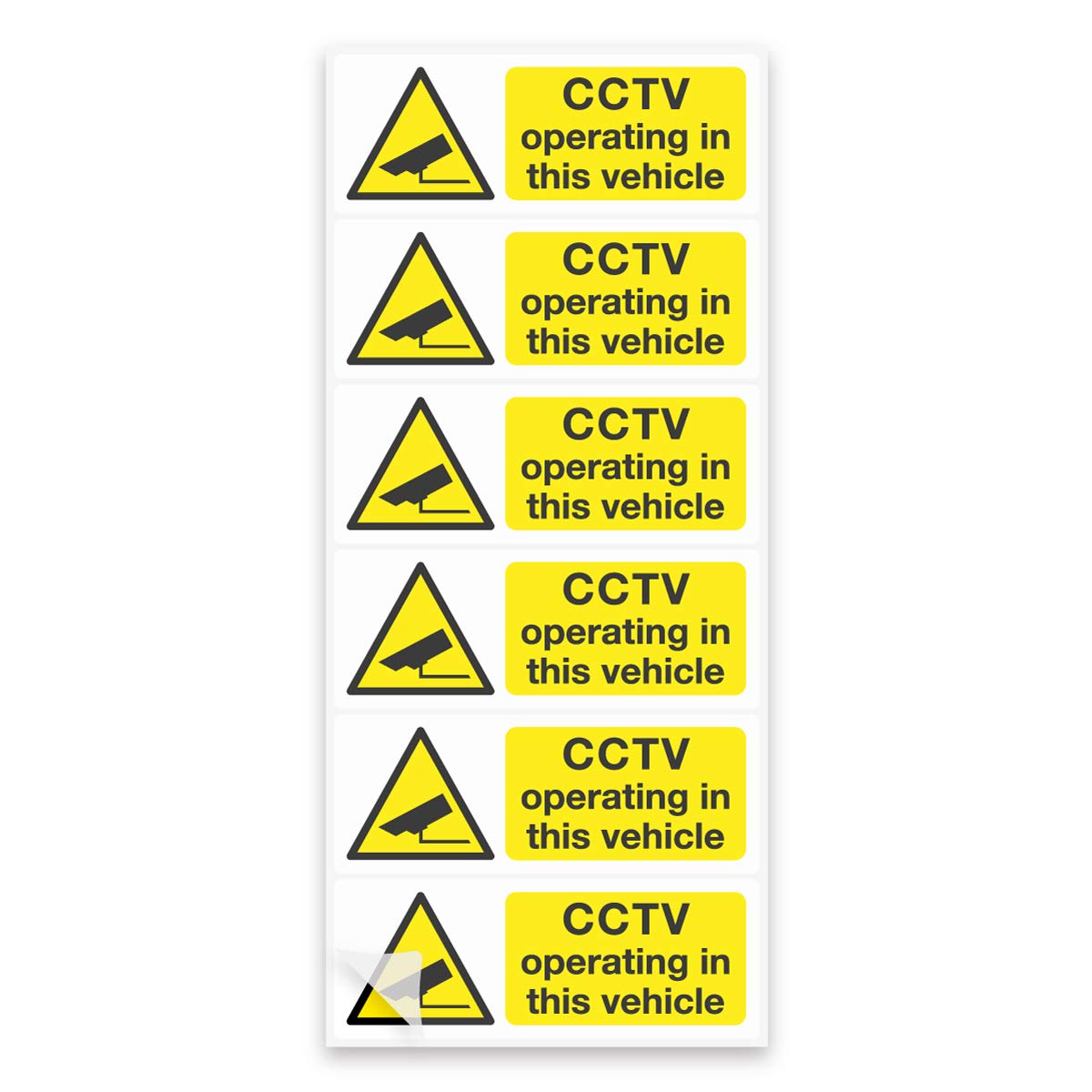 CCTV Operating in This Vehicle Stickers – 80 × 30 mm - product detail 13