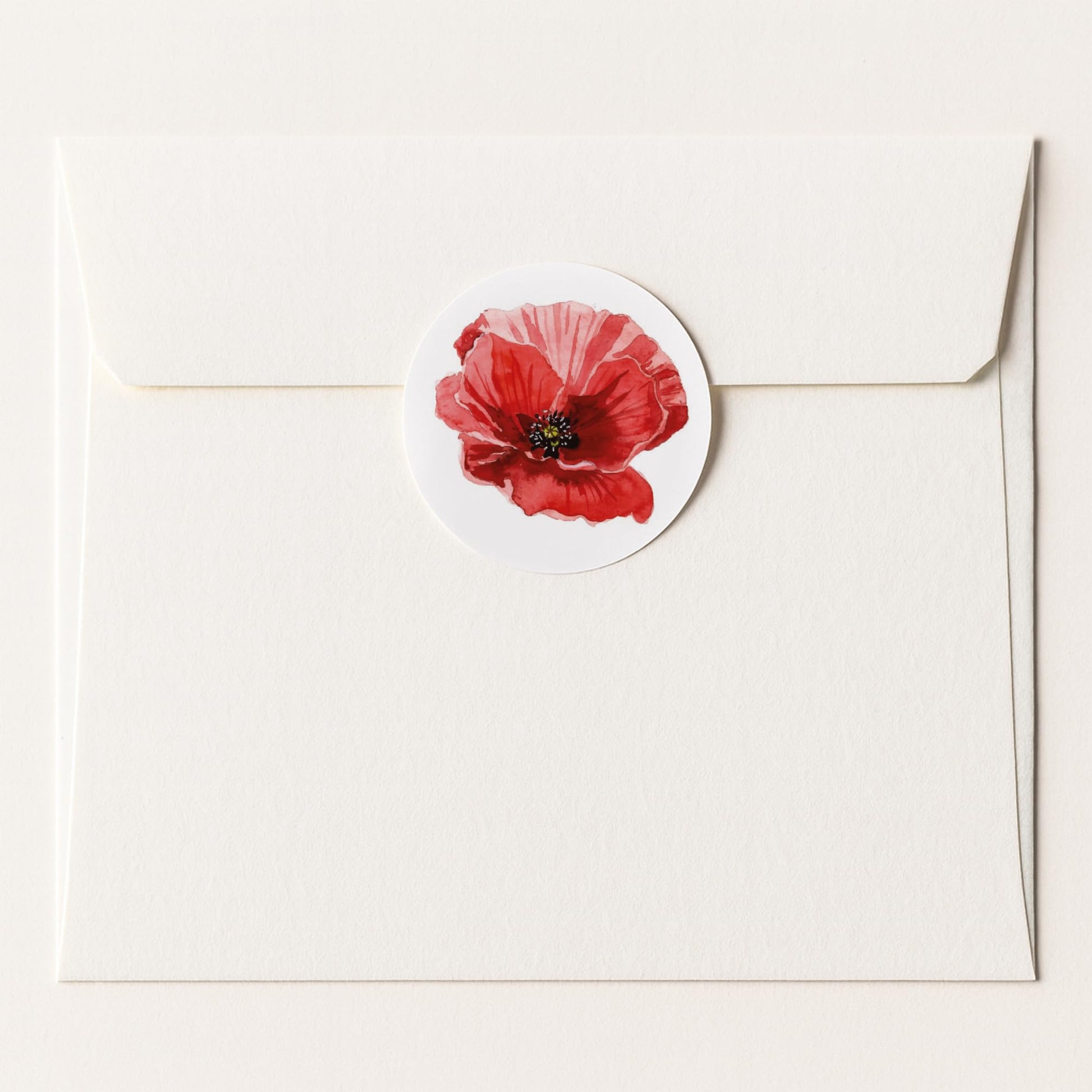 Lest We Forget Watercolour Poppy paper stickers supplied on A5 sheets of 12 - view 5
