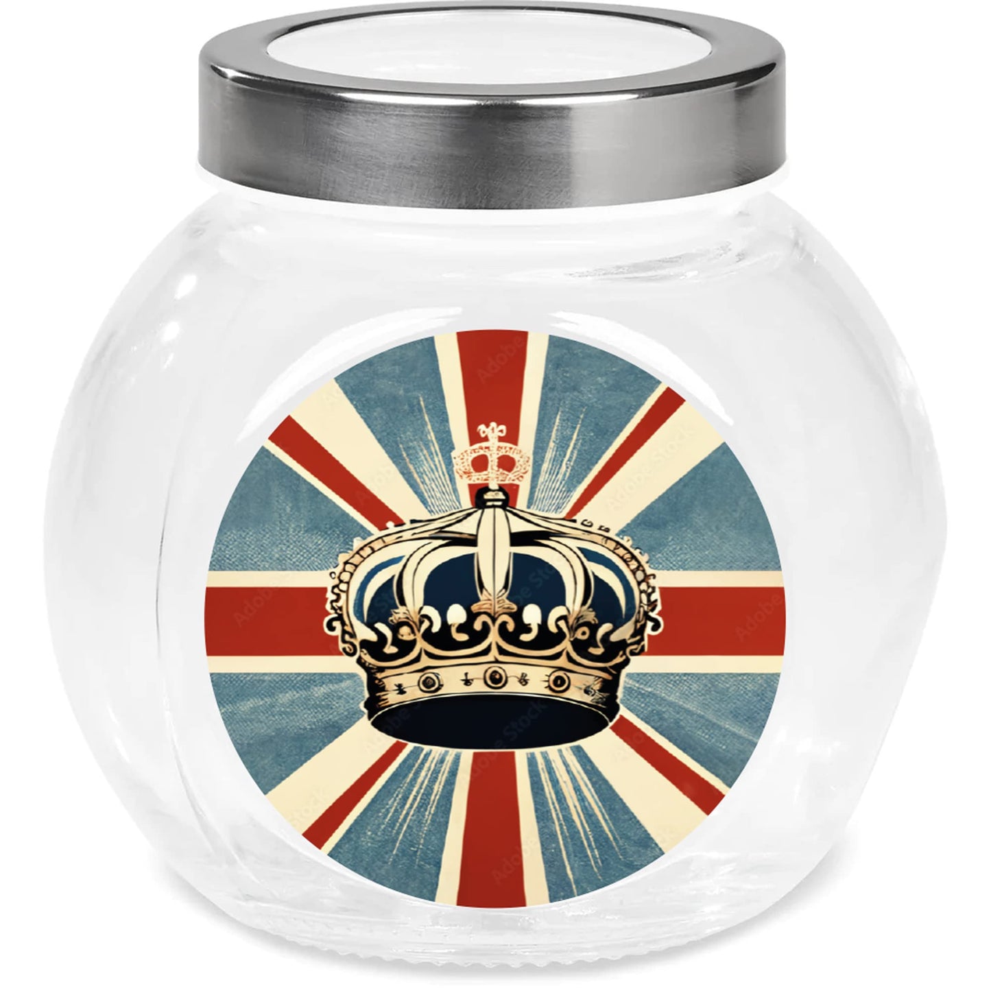 Crown and UK Flag paper stickers supplied on A5 sheets of 12 - view 5