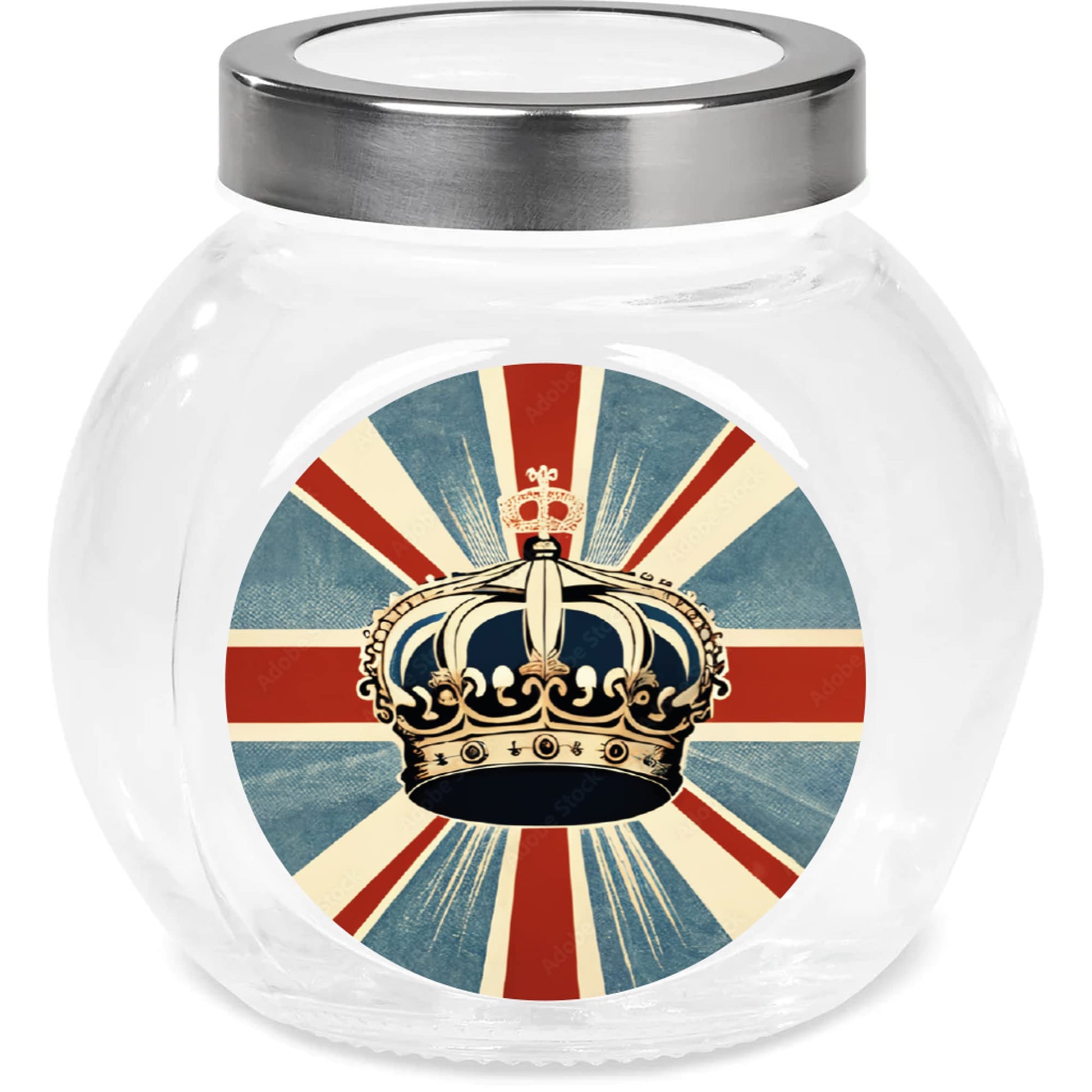Crown and UK Flag paper stickers supplied on A5 sheets of 12 - view 5