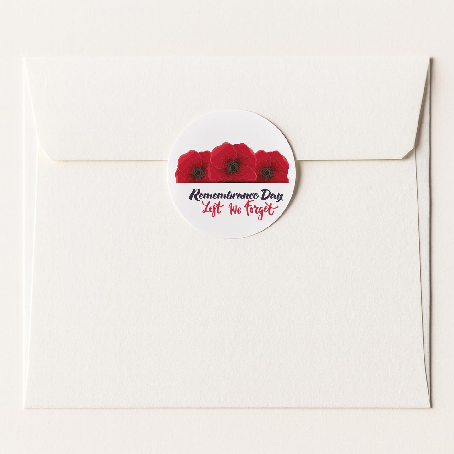 Lest We Forget Three Poppies paper stickers supplied on A5 sheets of 12 - view 5