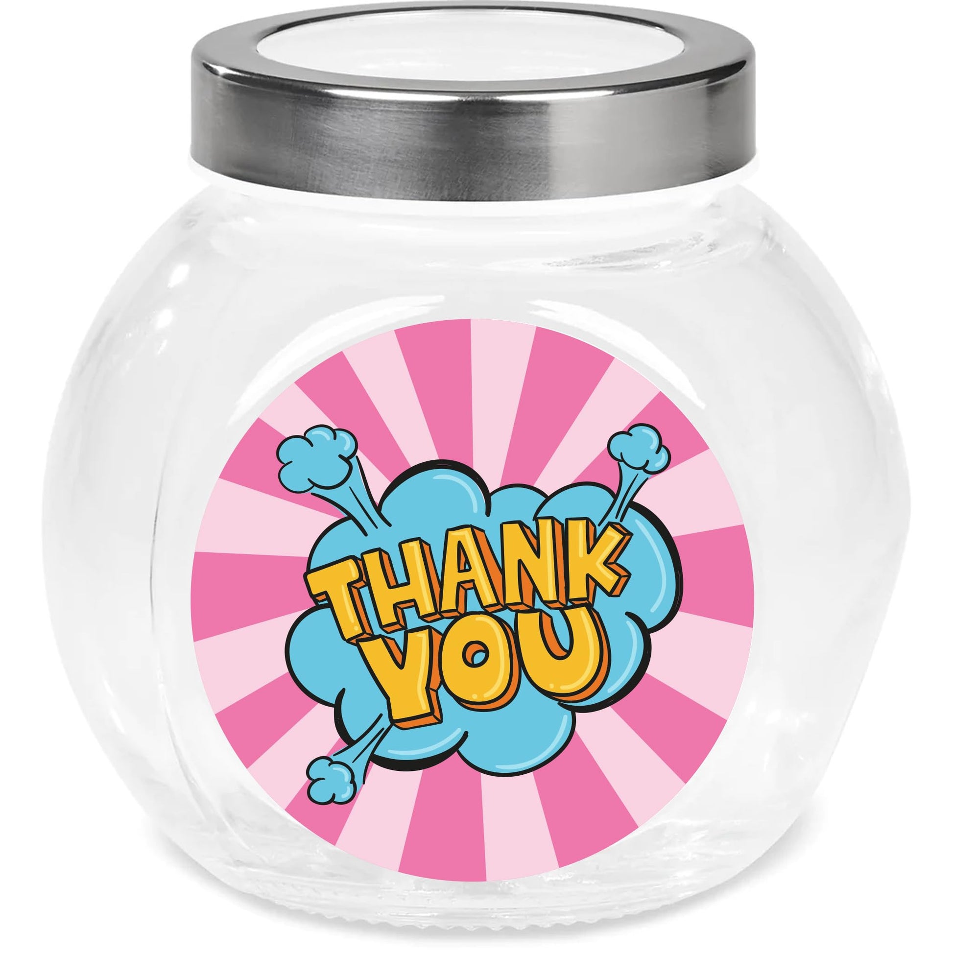 Pink Thank You paper stickers supplied on A5 sheets of 12 - view 5