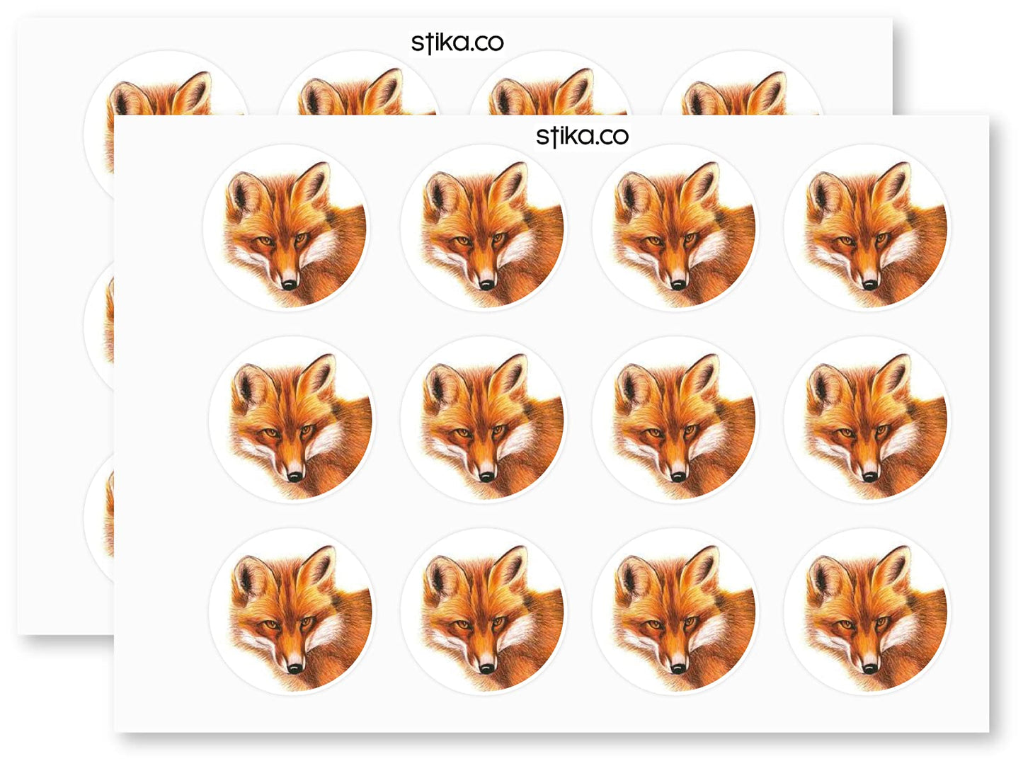 Fox Design paper stickers supplied on A5 sheets of 12 - view 3