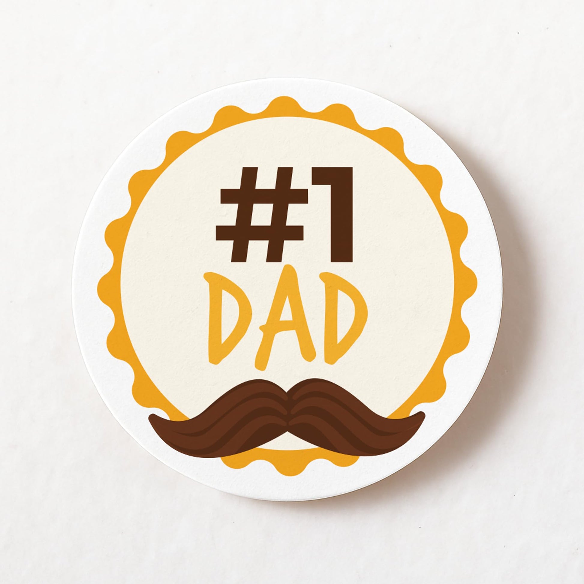 No. 1 Dad 40mm round self-adhesive paper labels