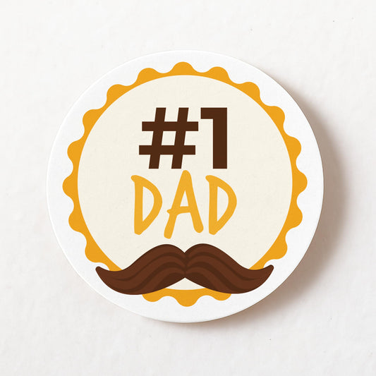 No. 1 Dad 40mm round self-adhesive paper labels