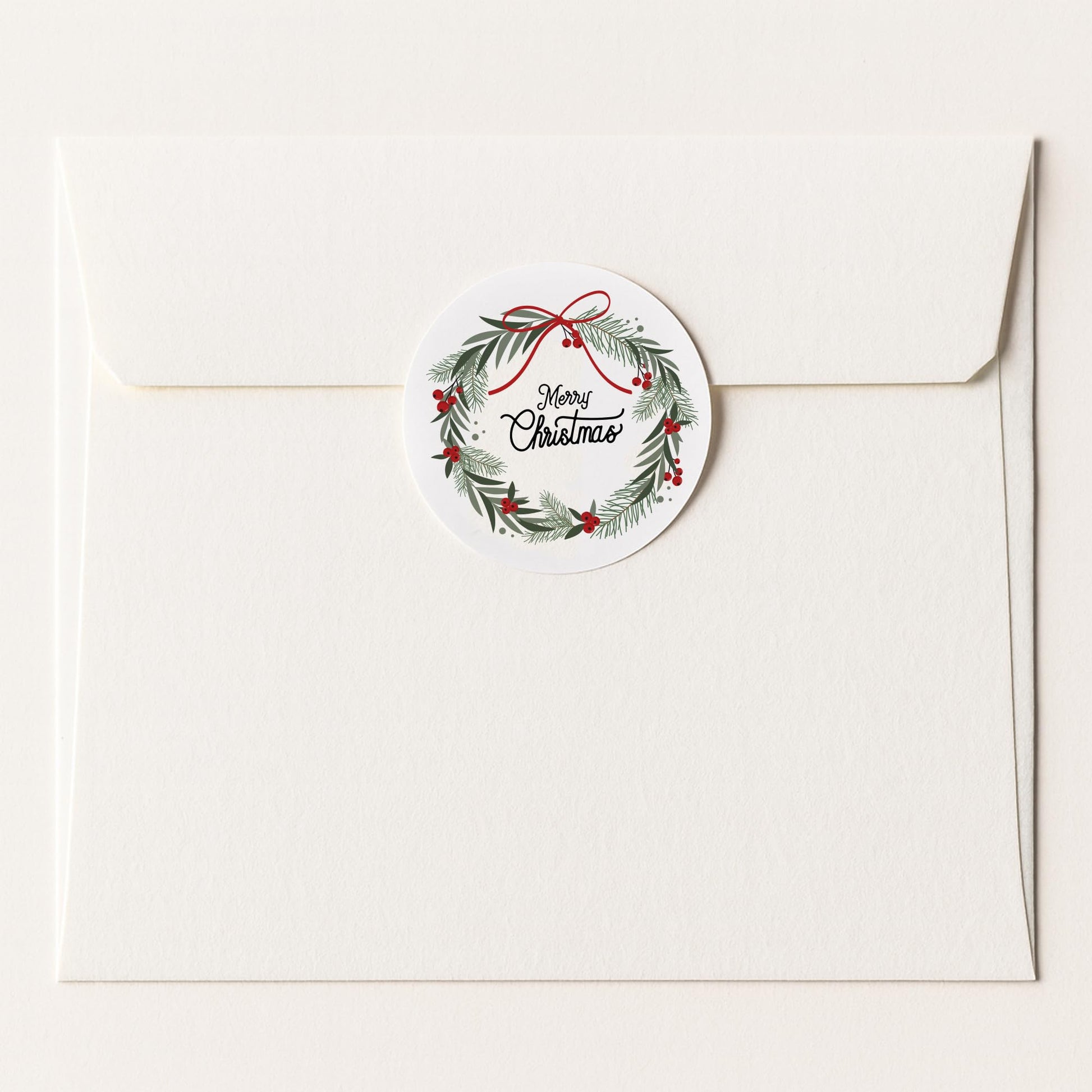Merry Christmas Wreath paper stickers supplied on A5 sheets of 12 - view 5