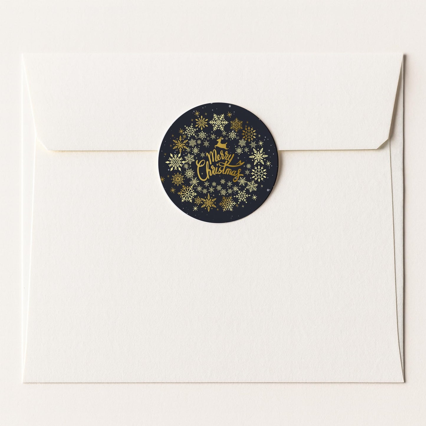 Navy Merry Christmas paper stickers supplied on A5 sheets of 12 - view 5