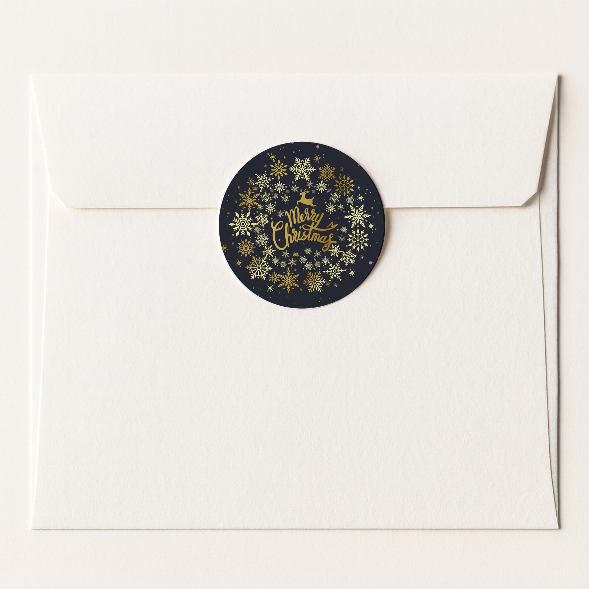 Navy Merry Christmas paper stickers supplied on A5 sheets of 12 - view 5