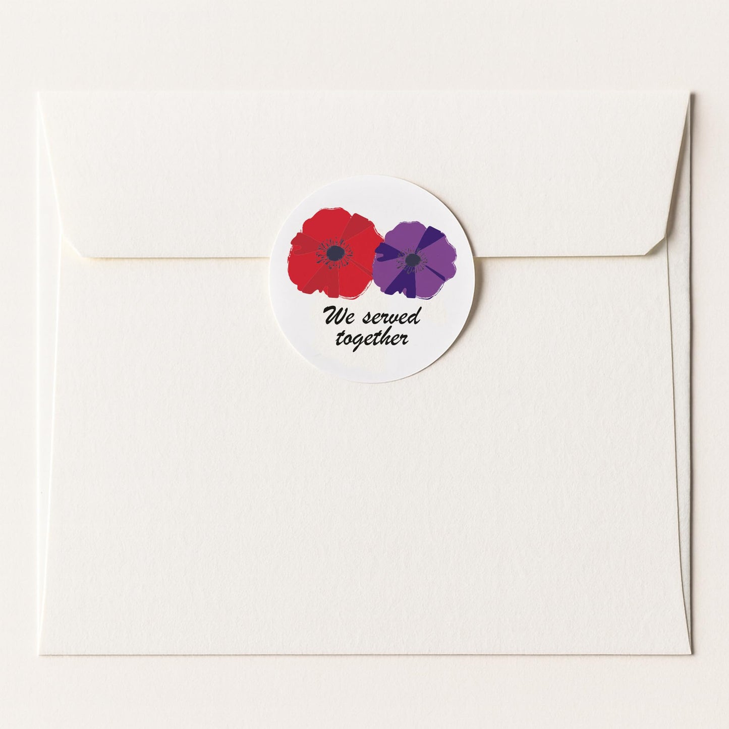 Red and Purple Poppy paper stickers supplied on A5 sheets of 12 - view 4