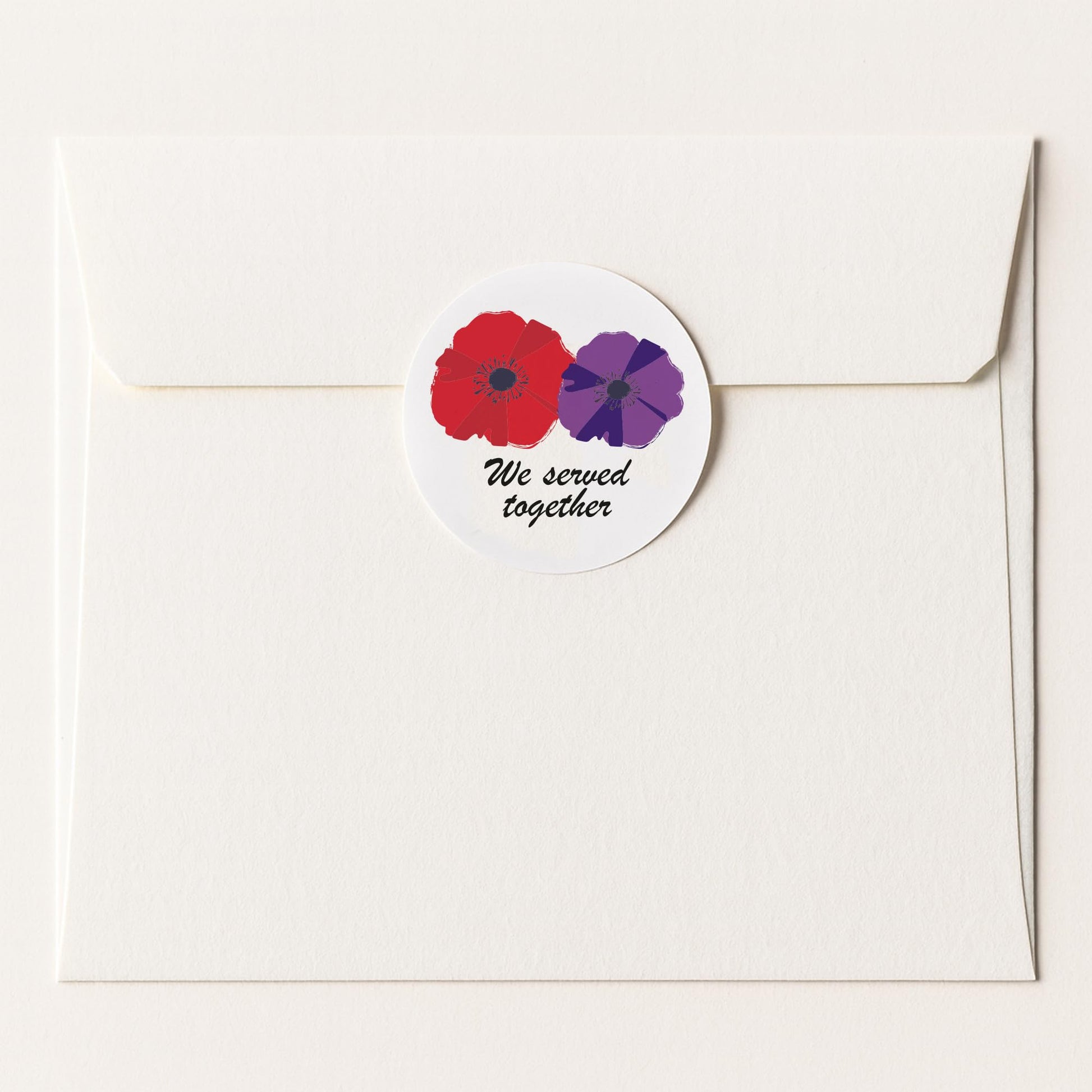 Red and Purple Poppy paper stickers supplied on A5 sheets of 12 - view 4