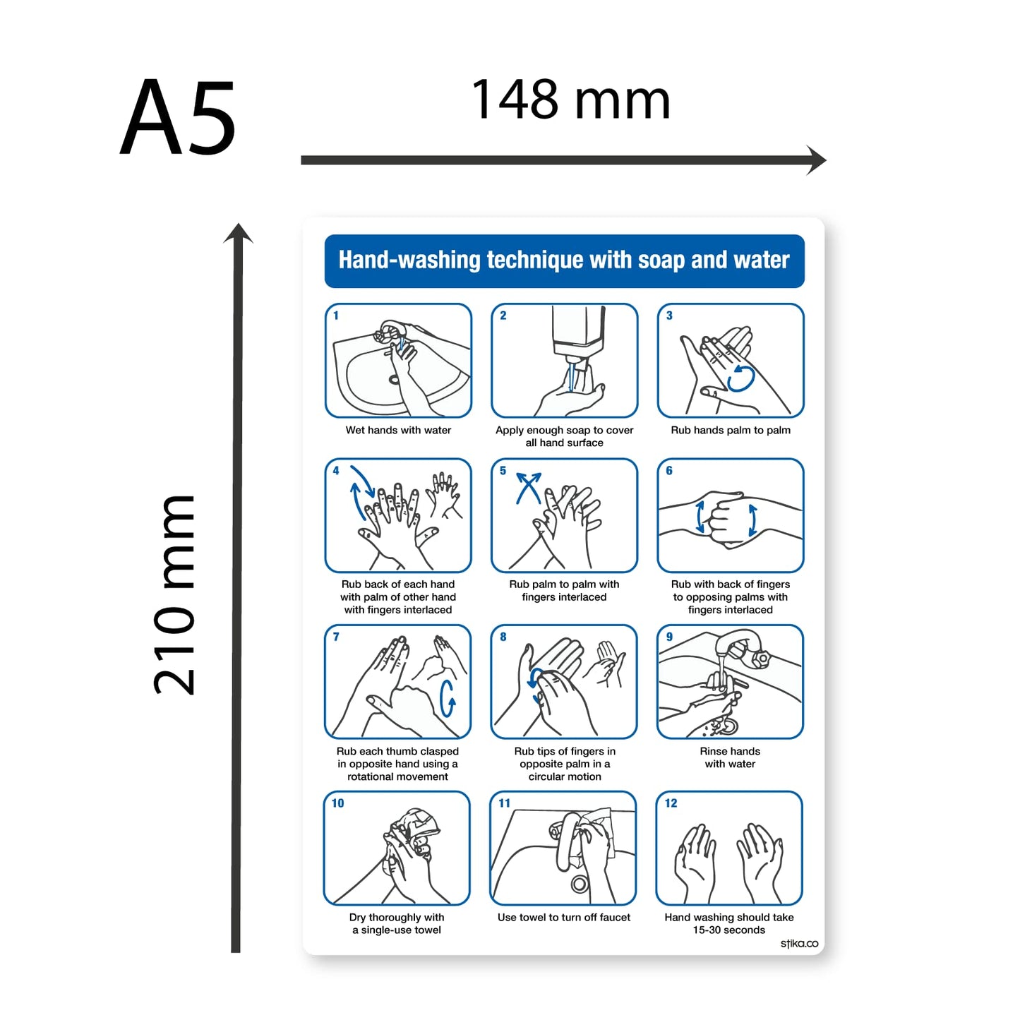 Hand-Washing Technique Signs - product detail