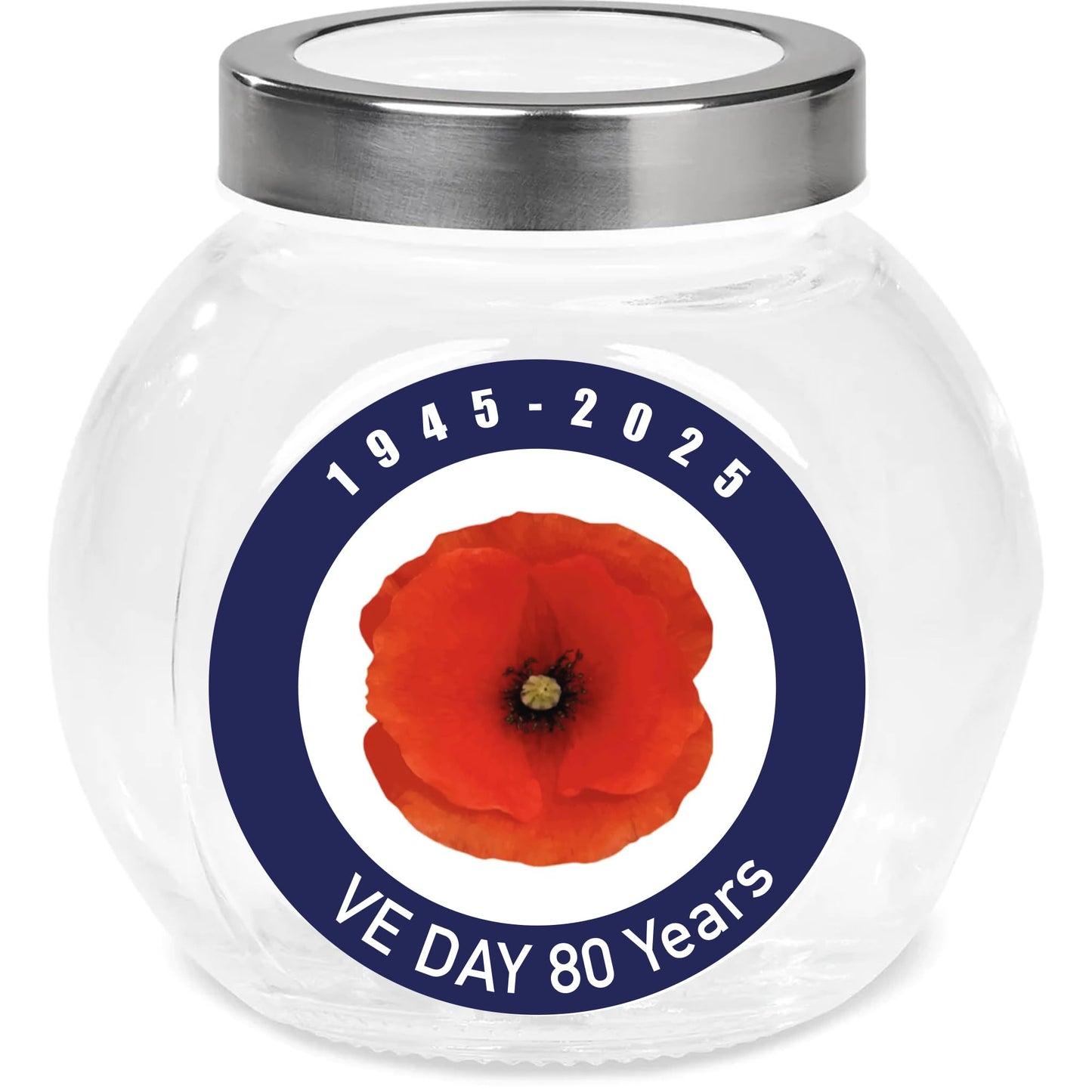 VE Day 80th Anniversary Red Poppy paper stickers supplied on A5 sheets of 12 - view 4