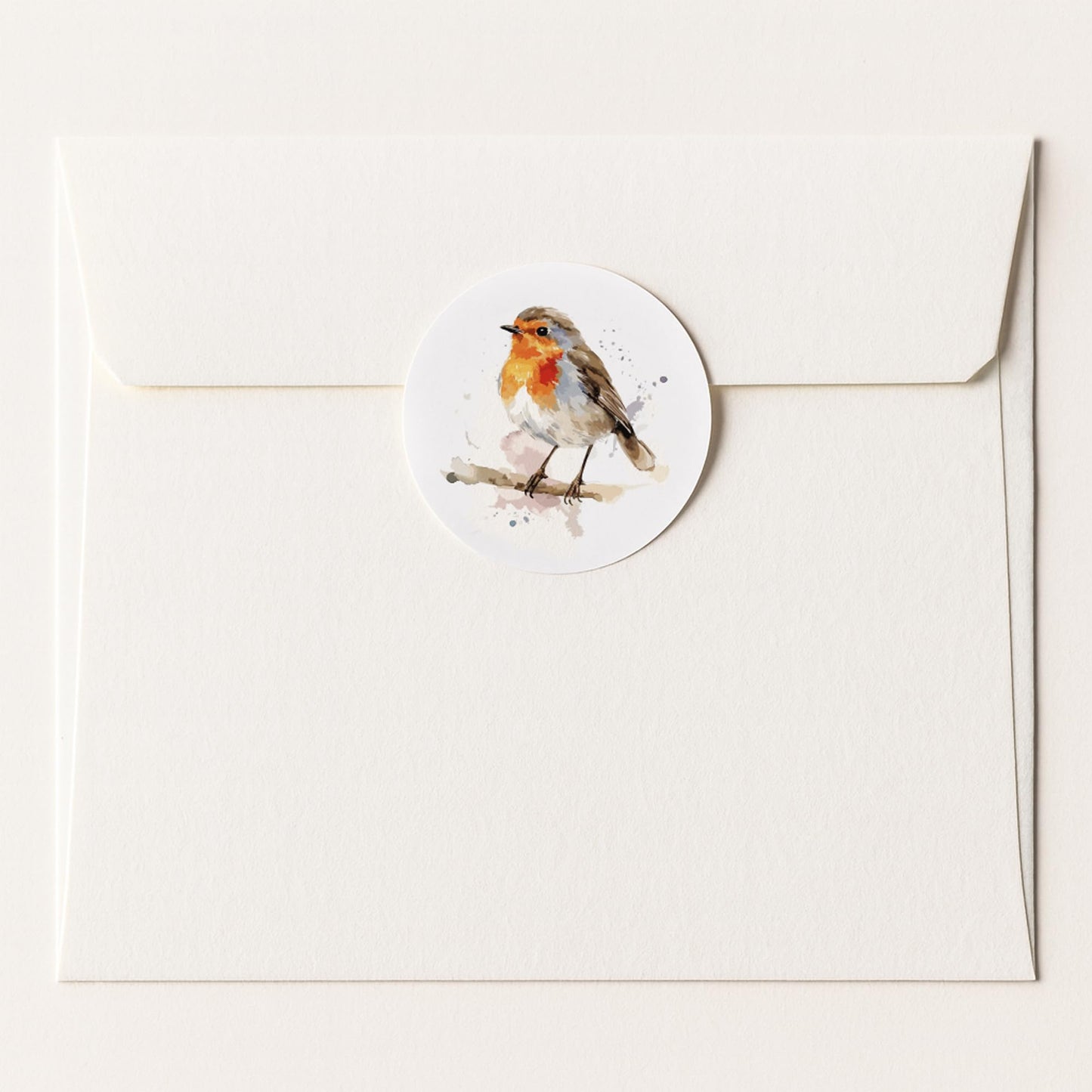 Robin Watercolour Christmas paper stickers supplied on A5 sheets of 12 - view 5