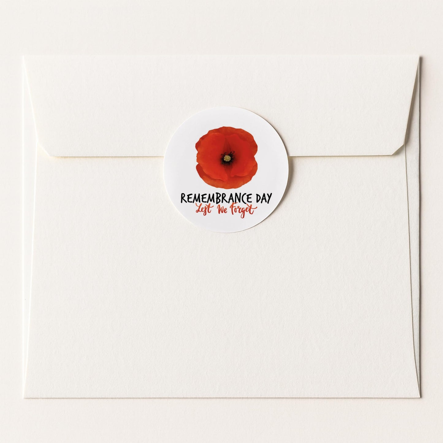 Red Poppy Lest We Forget Remembrance Day paper stickers supplied on A5 sheets of 12 - view 5