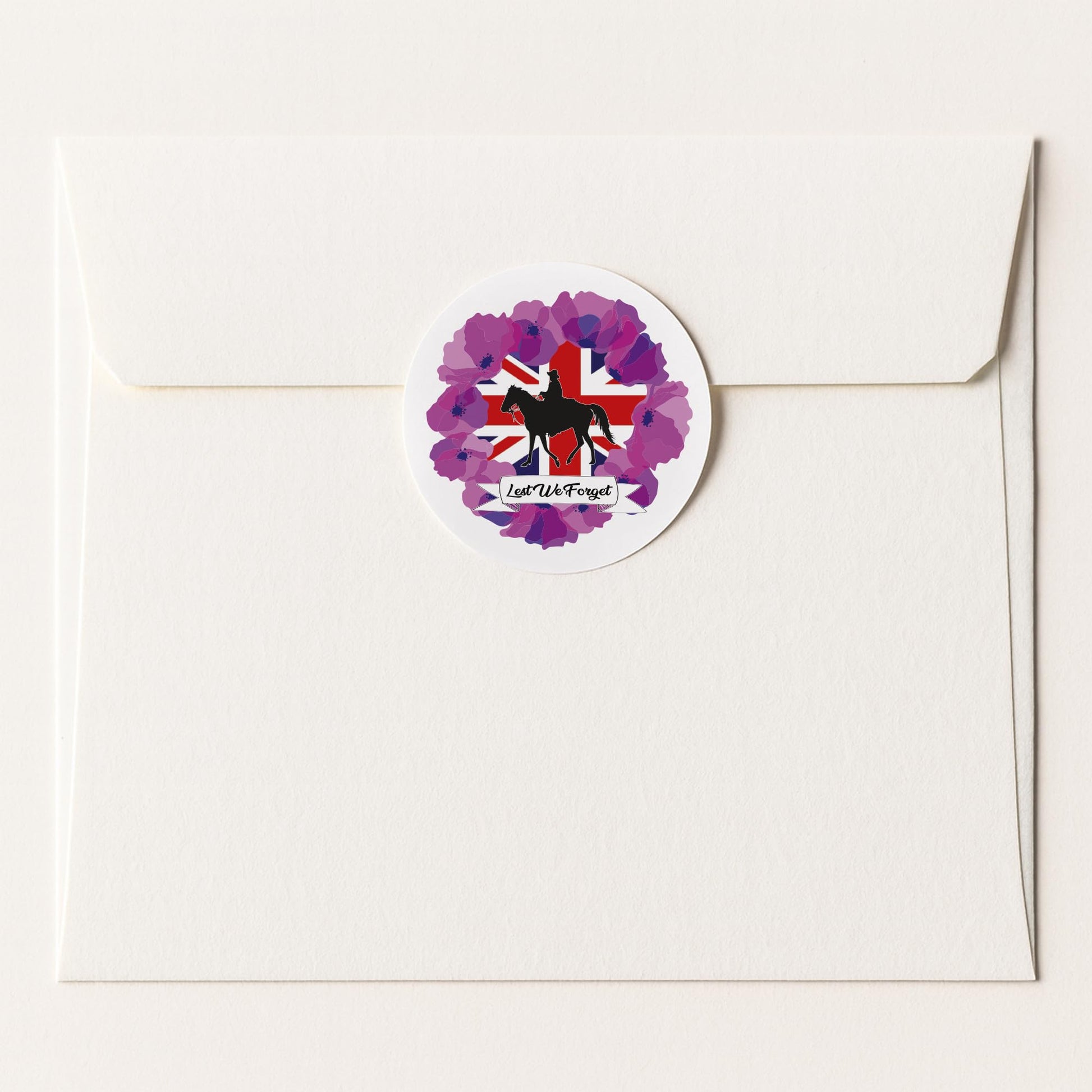 Purple Poppy Wreath paper stickers supplied on A5 sheets of 12 - view 5