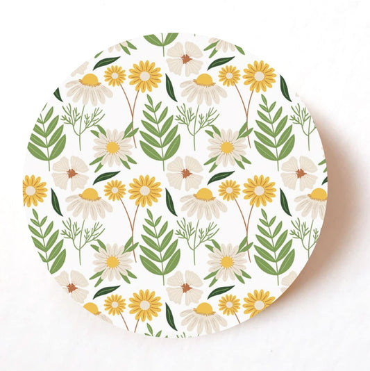 Daisy Mix 40mm round self-adhesive paper labels