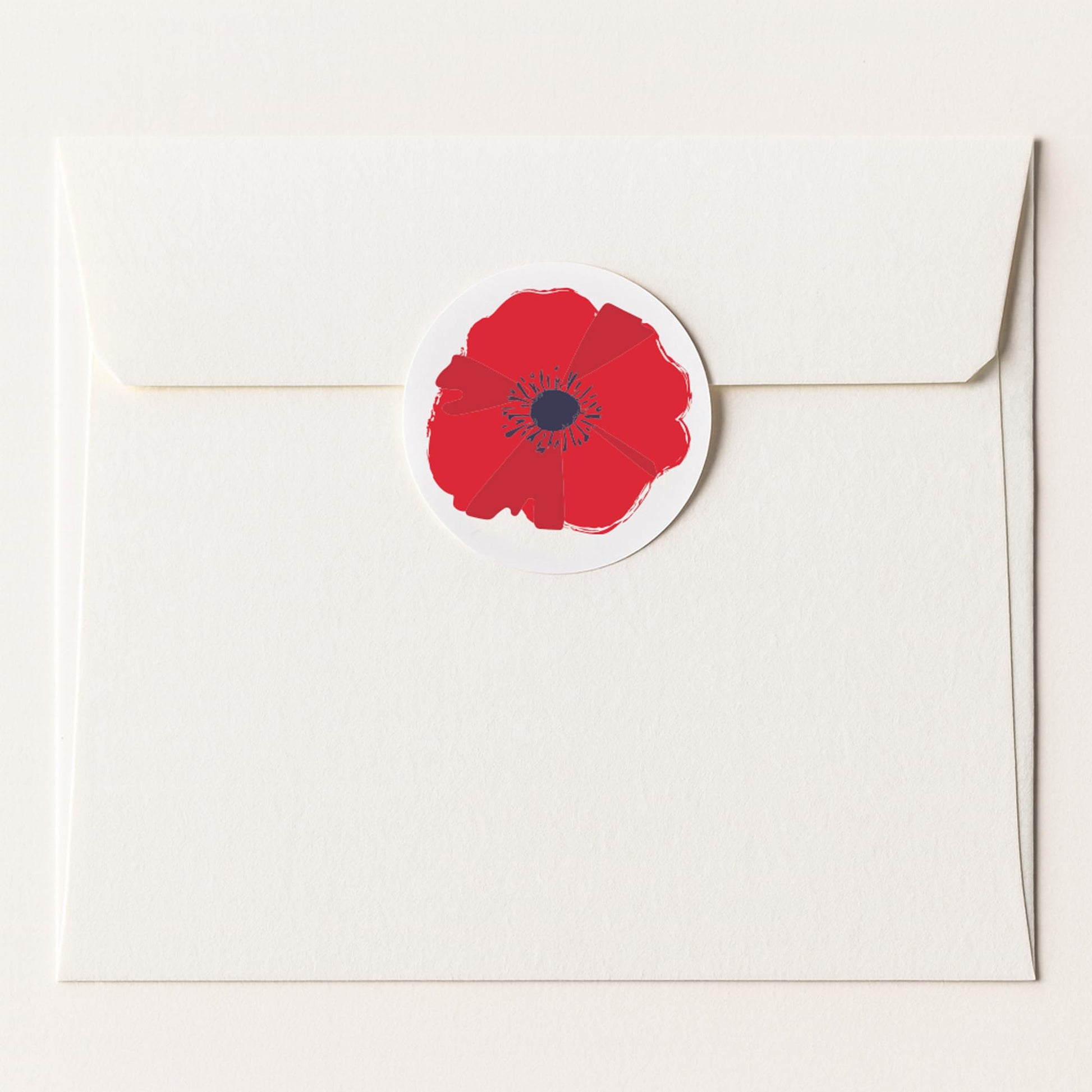 Red Poppy paper stickers supplied on A5 sheets of 12 - view 3
