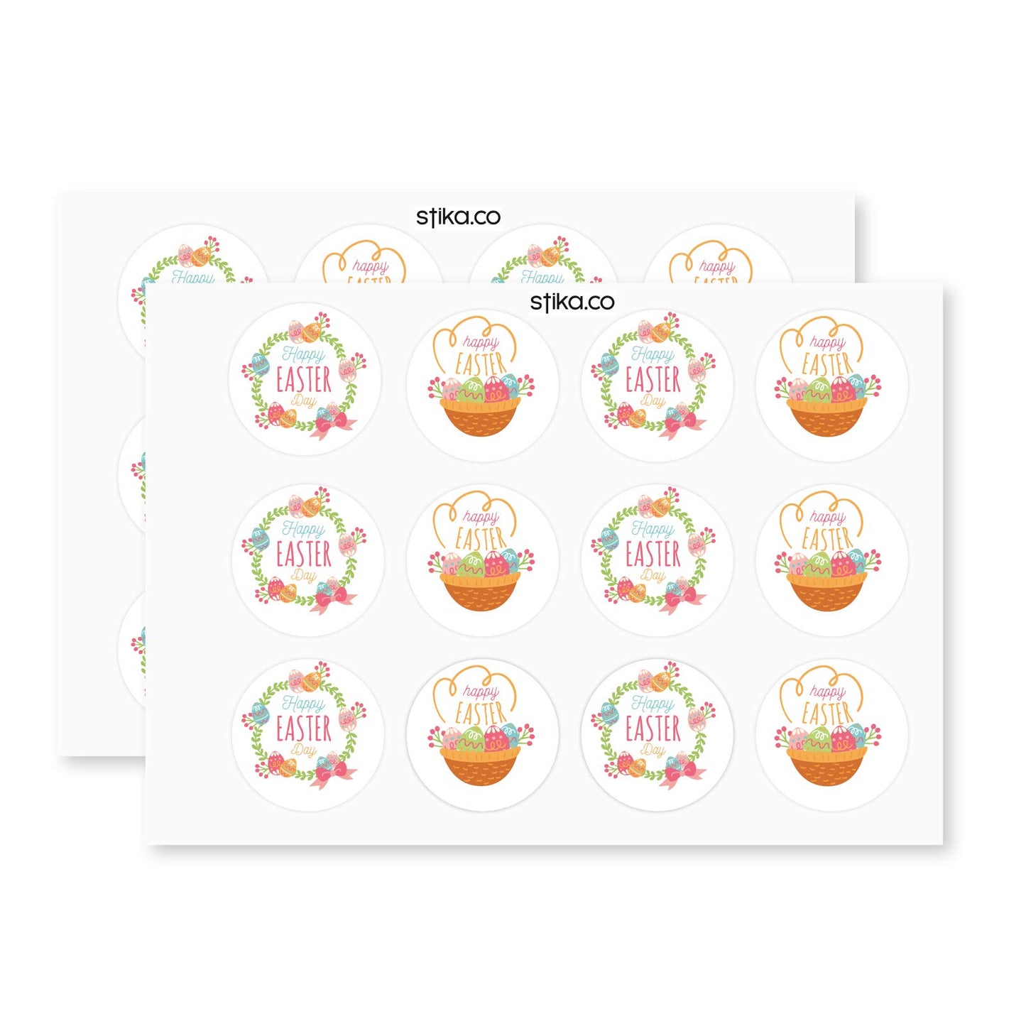 Happy Easter paper stickers supplied on A5 sheets of 12 - view 6